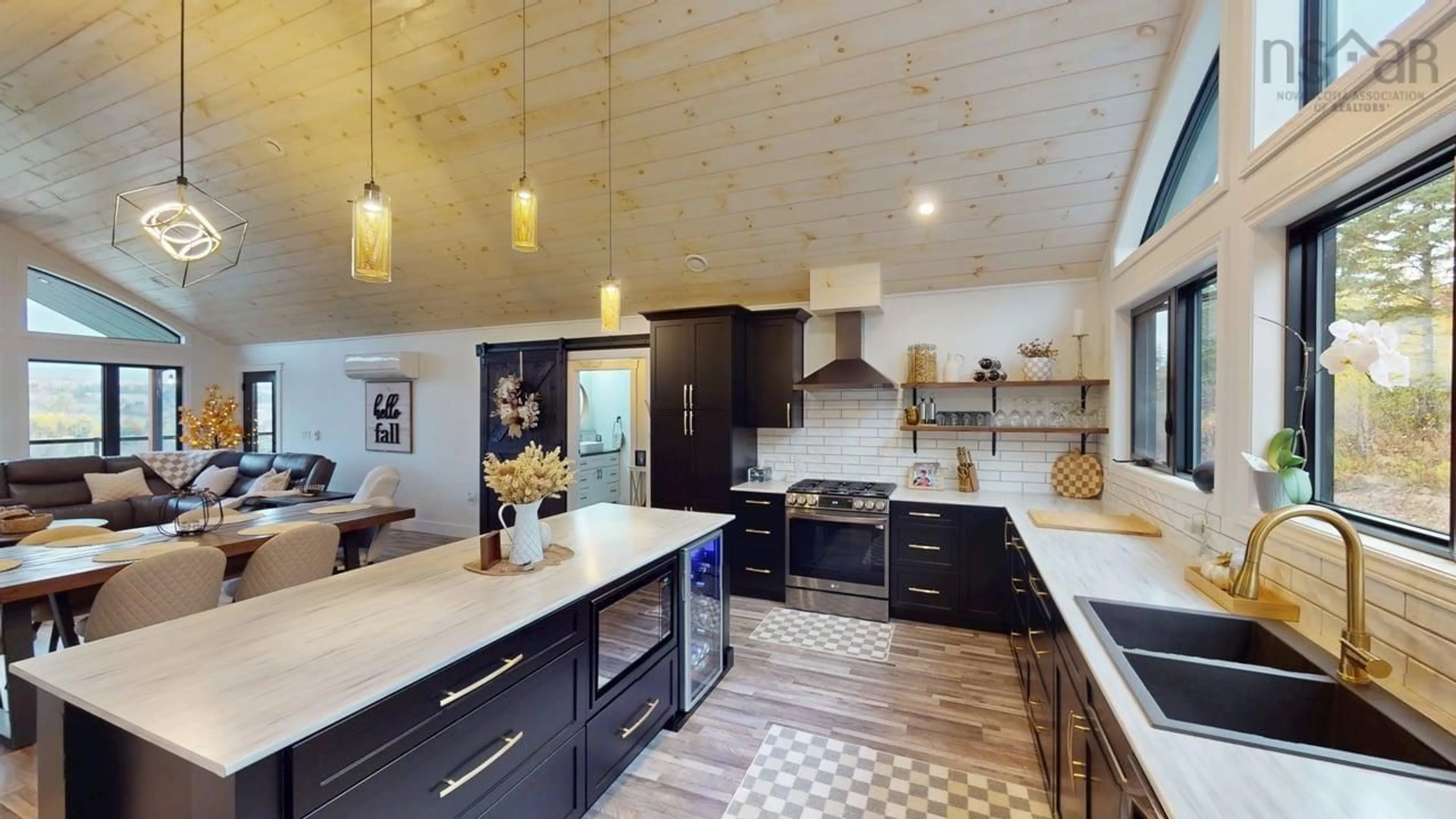 Open concept kitchen, ceramic/tile floor for 20 Birds Eye View Lane, North Grant Nova Scotia B2G 2L1