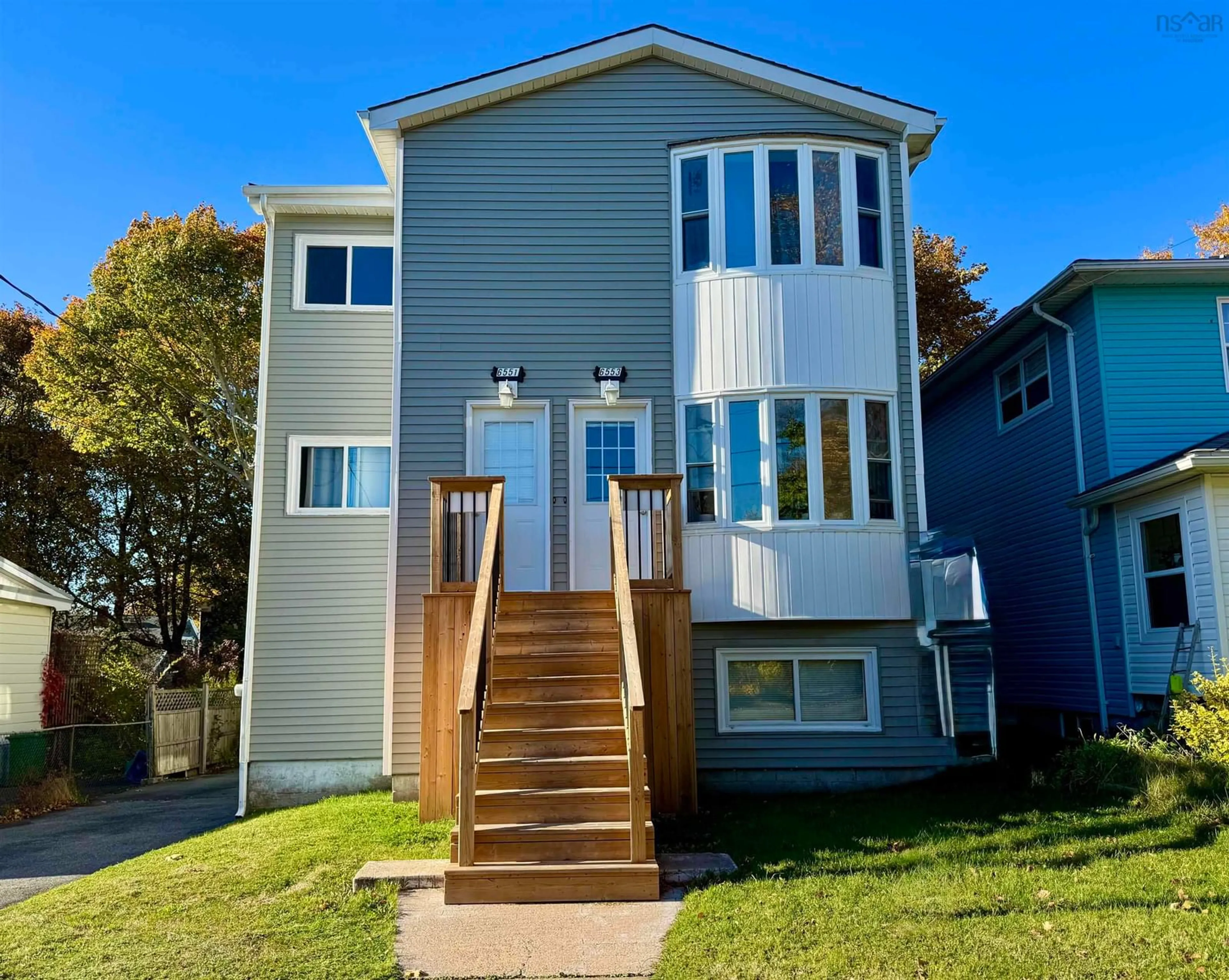 Home with vinyl exterior material, street for 6551 & 6553 London St, Halifax Peninsula Nova Scotia B3L 1X7