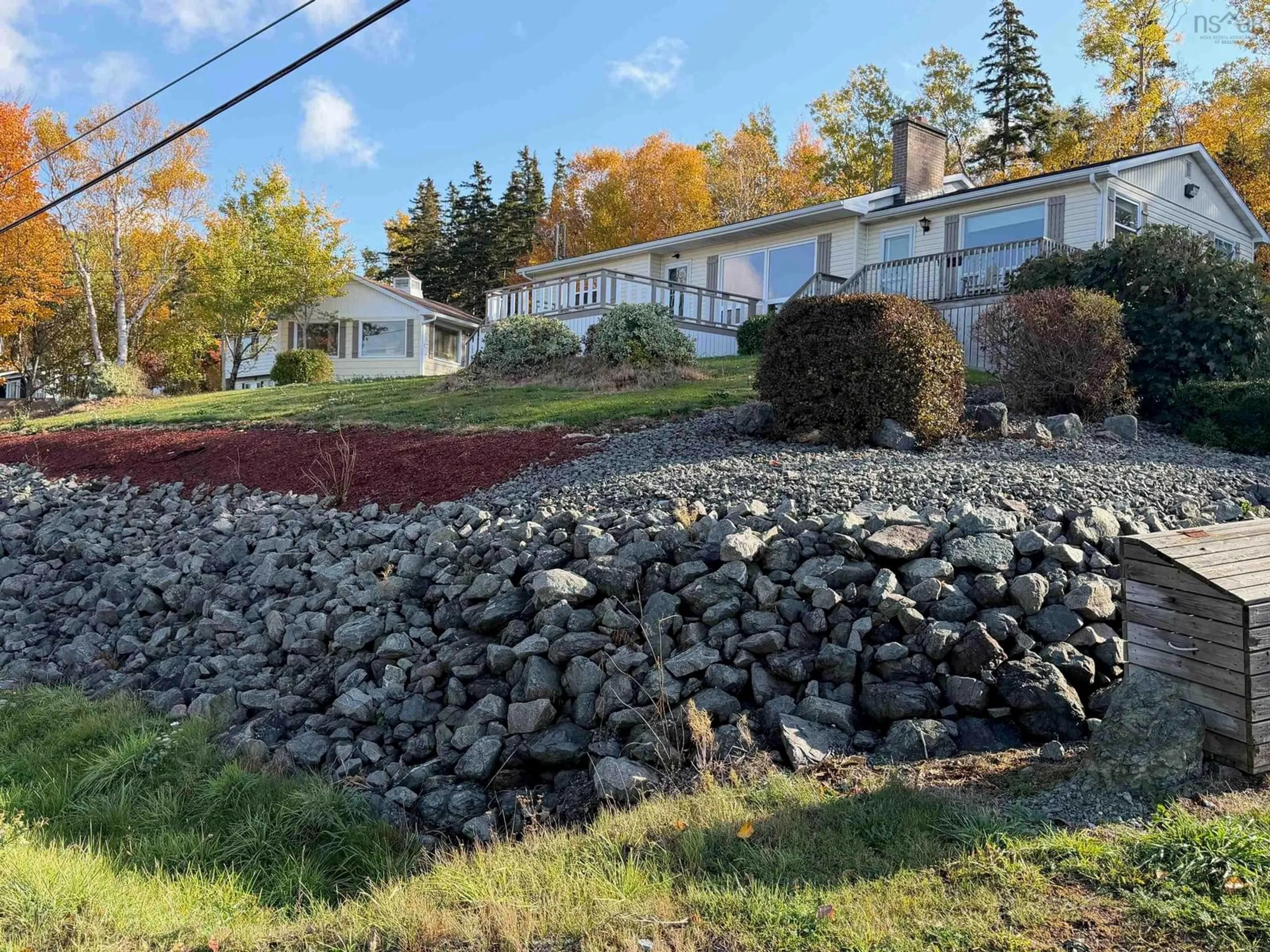 A pic from outside/outdoor area/front of a property/back of a property/a pic from drone, water/lake/river/ocean view for 865 Georges River Rd, Georges River Nova Scotia B1L 1H1