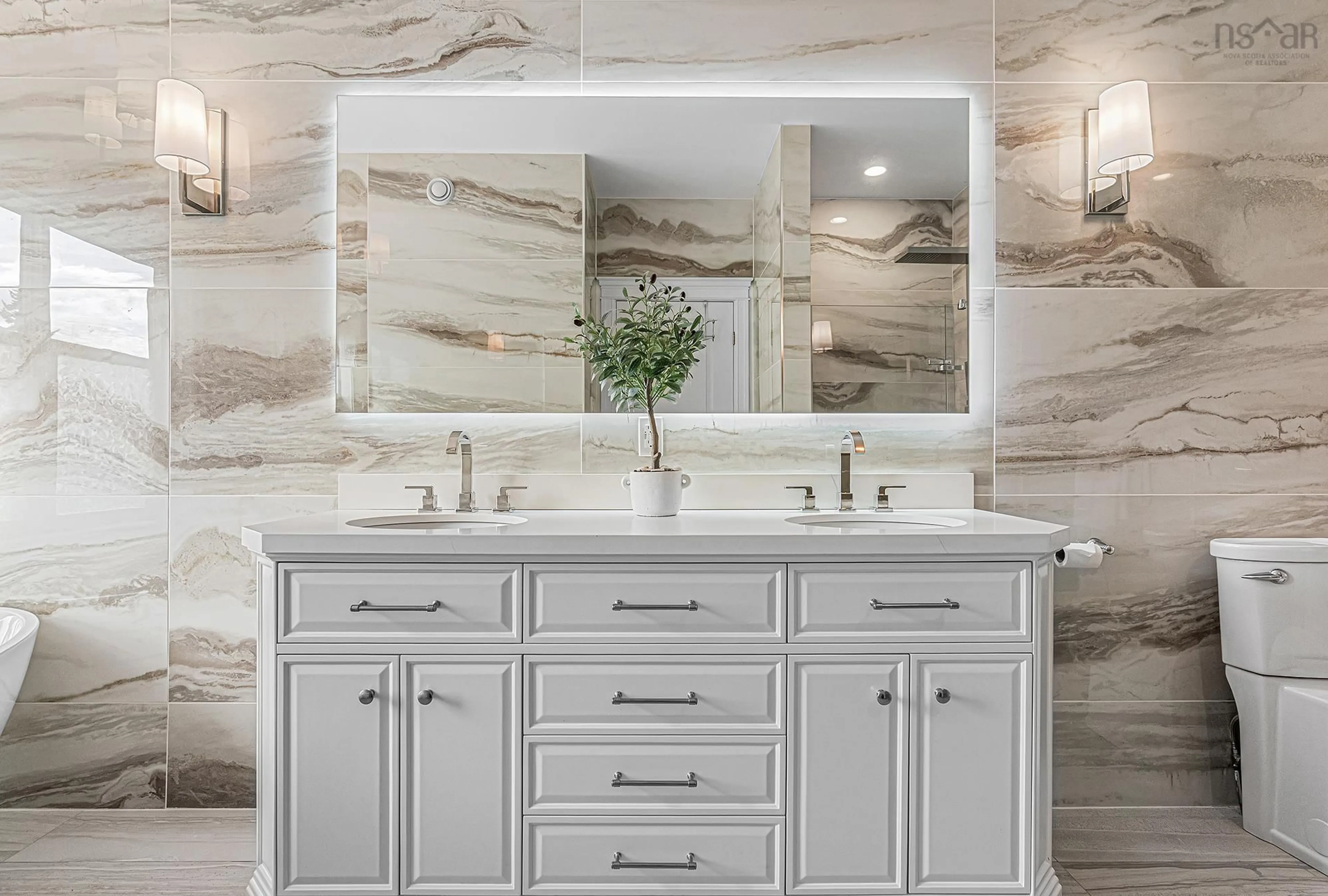 Contemporary bathroom, ceramic/tile floor for 20 Reining Way, Hammonds Plains Nova Scotia B4B 2B7