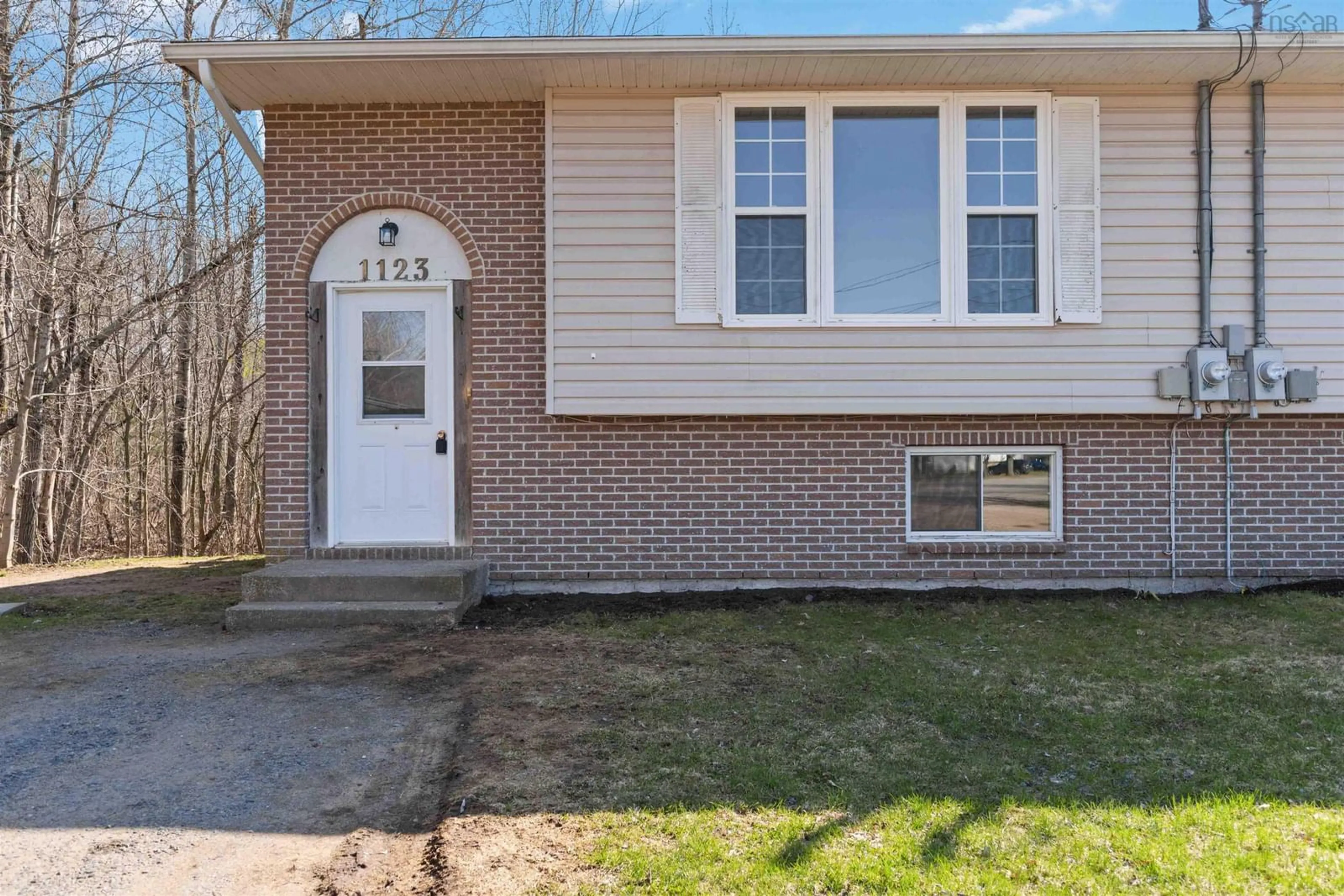 Home with brick exterior material, street for 1123/1125 Andringa Dr, Cambridge Nova Scotia B0P 1G0
