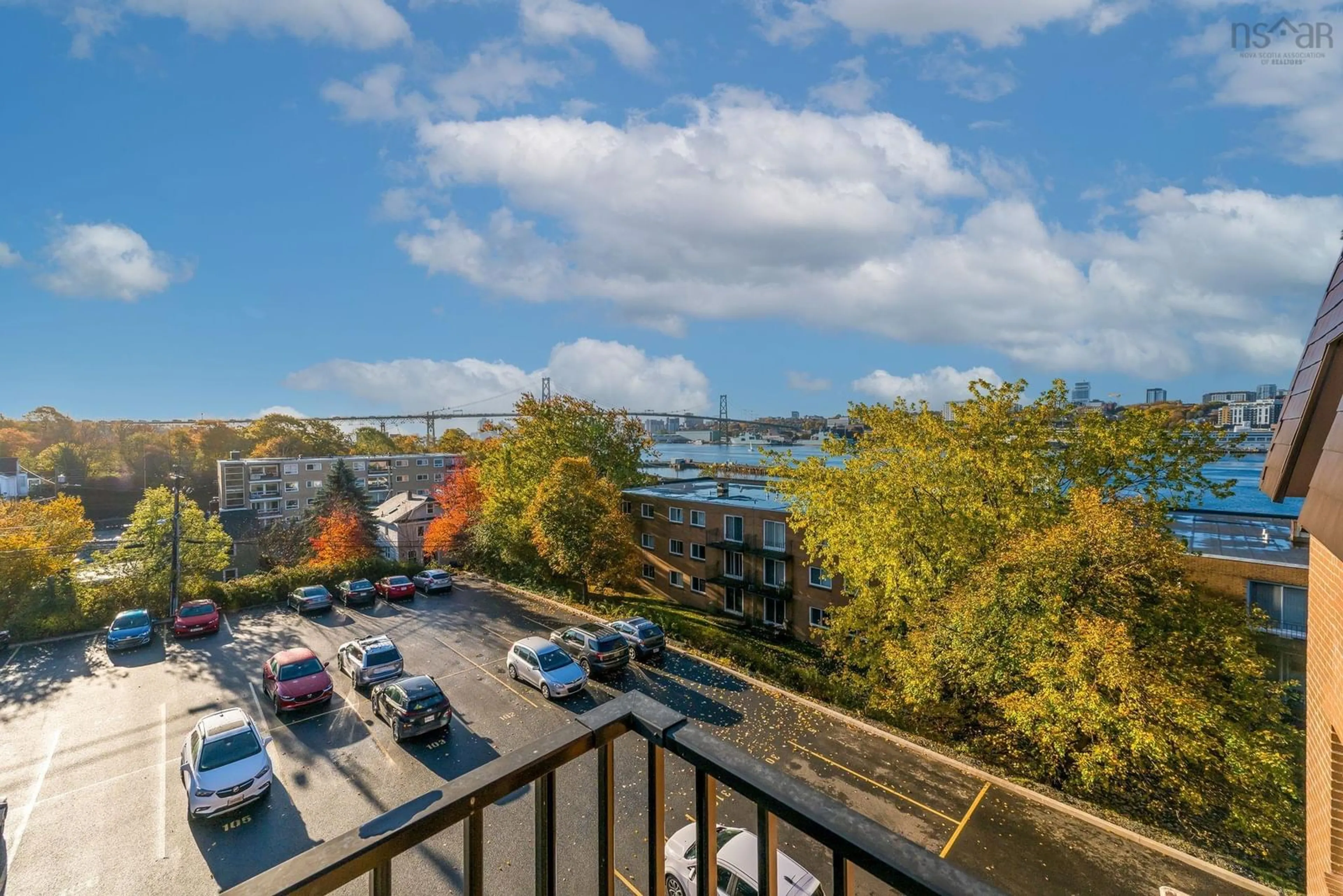 Balcony in the apartment, water/lake/river/ocean view for 310-7 Jamieson St, Dartmouth Nova Scotia B3A 4L2