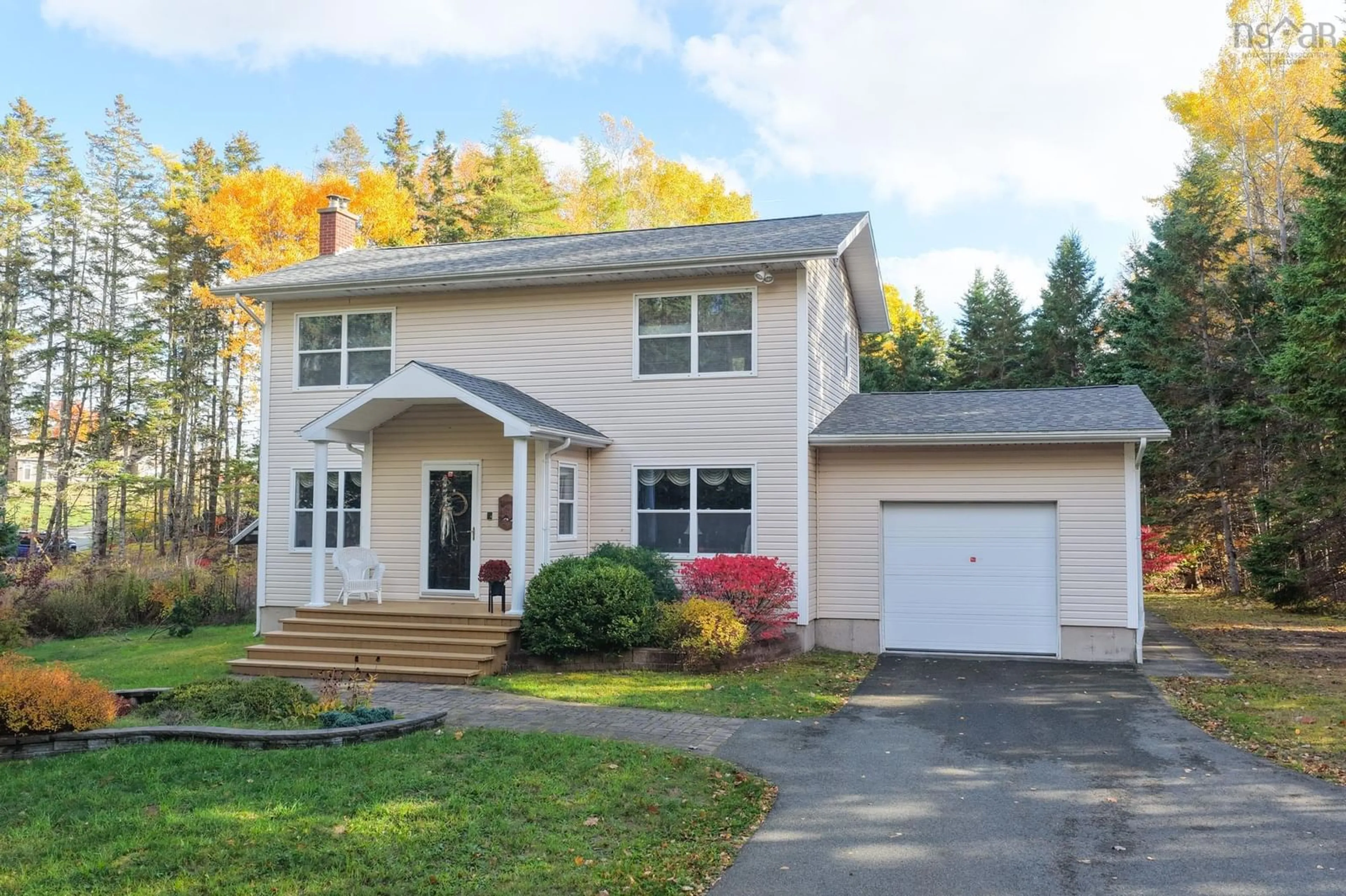 Home with vinyl exterior material, street for 1369 Coxheath Rd, Coxheath Nova Scotia B1L 1B3