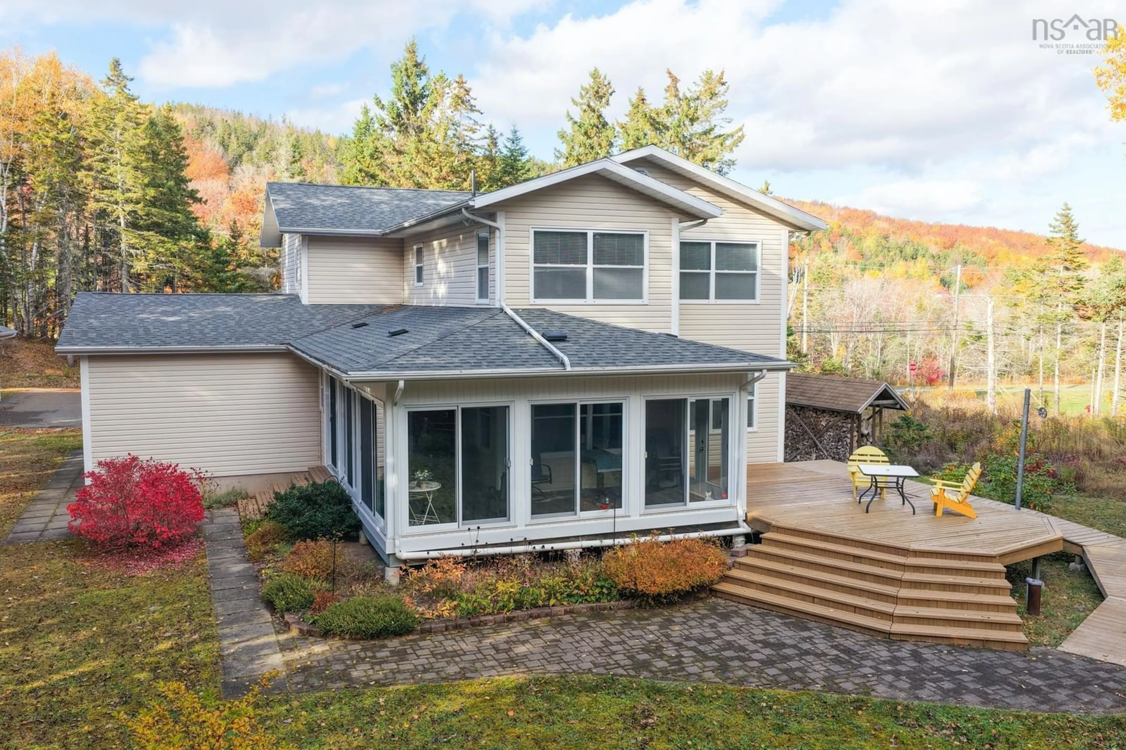 Home with vinyl exterior material, water/lake/river/ocean view for 1369 Coxheath Rd, Coxheath Nova Scotia B1L 1B3