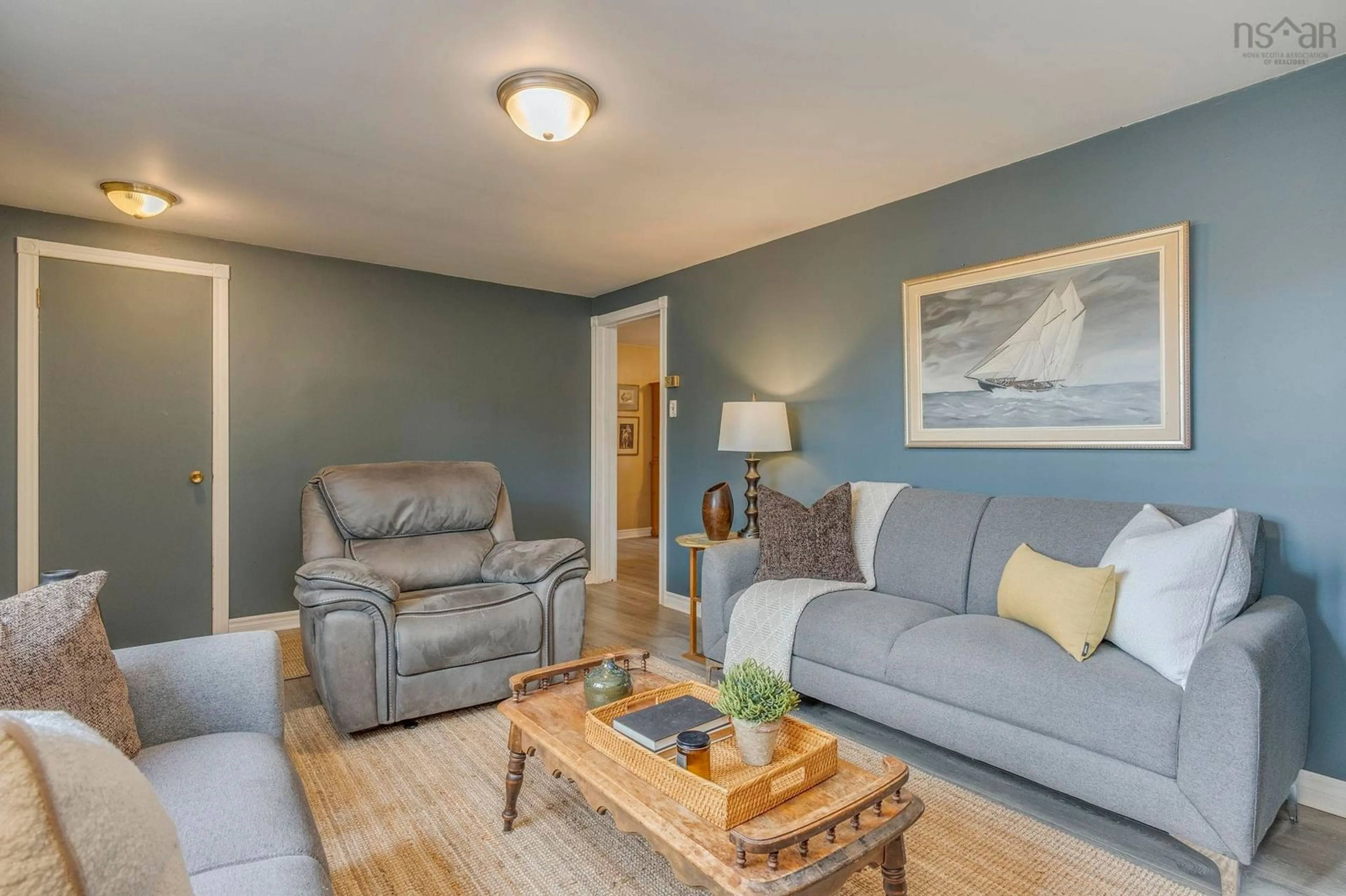 Living room with furniture, unknown for 1003 Lydiard Rd, Centreville Nova Scotia B0P 1J0