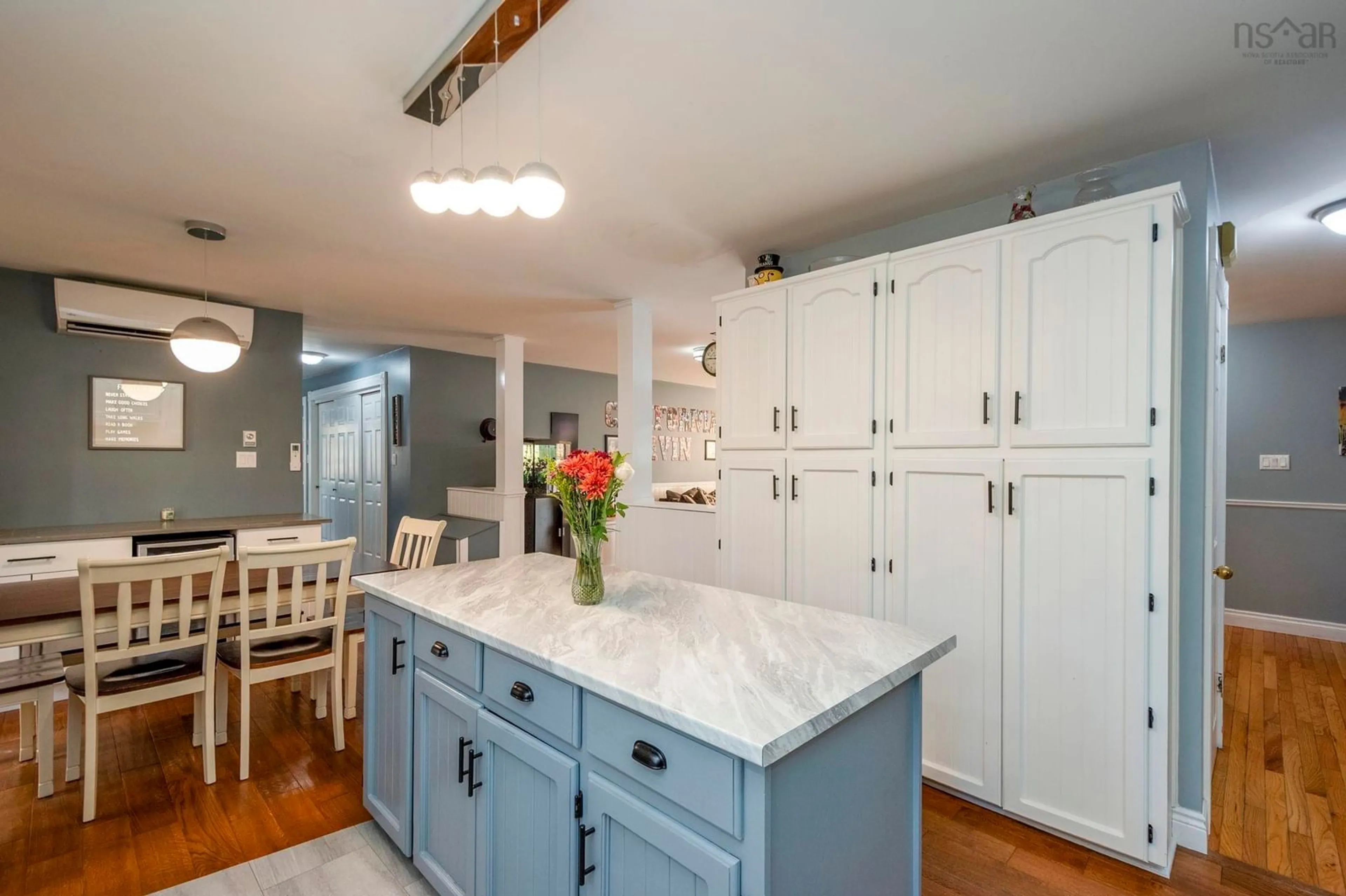 Open concept kitchen, ceramic/tile floor for 89 Bentwood Cres, Cambridge Nova Scotia B0P 1G0