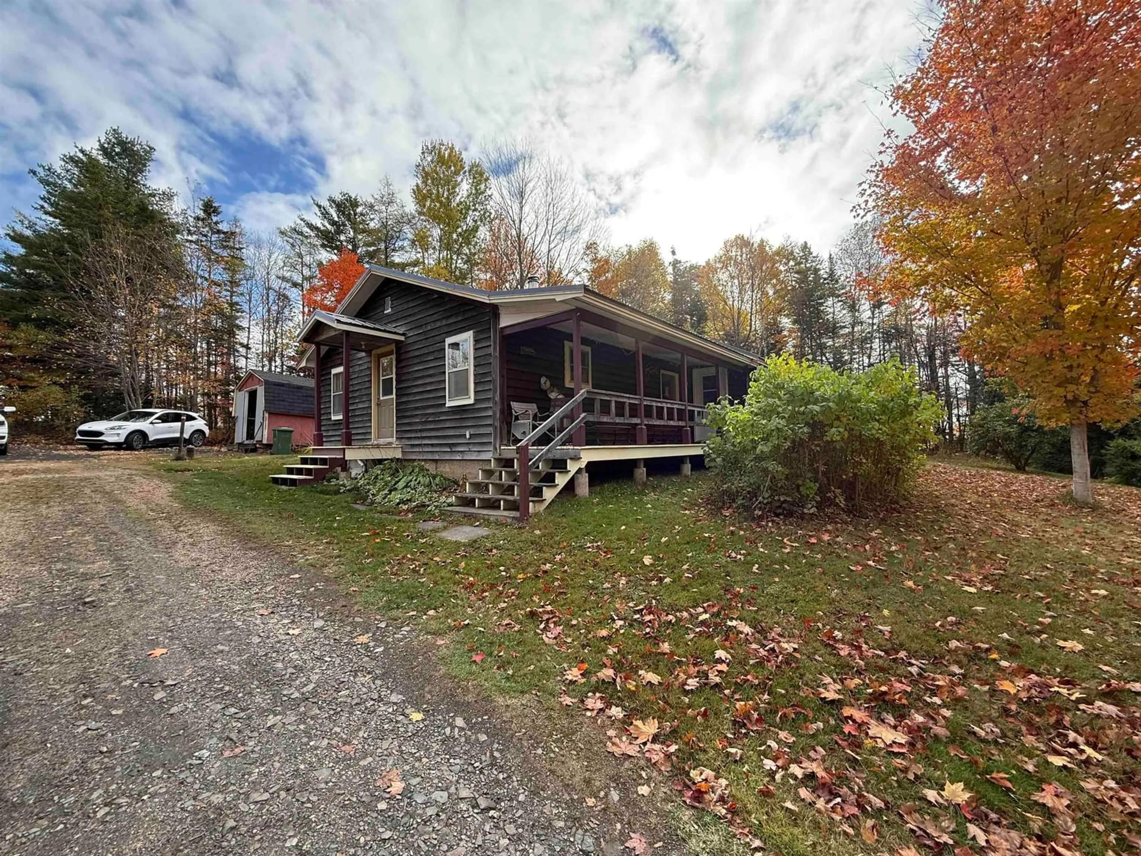 A pic from outside/outdoor area/front of a property/back of a property/a pic from drone, street for 418 Charles Hill Rd, Farmington Nova Scotia B0R 1E0
