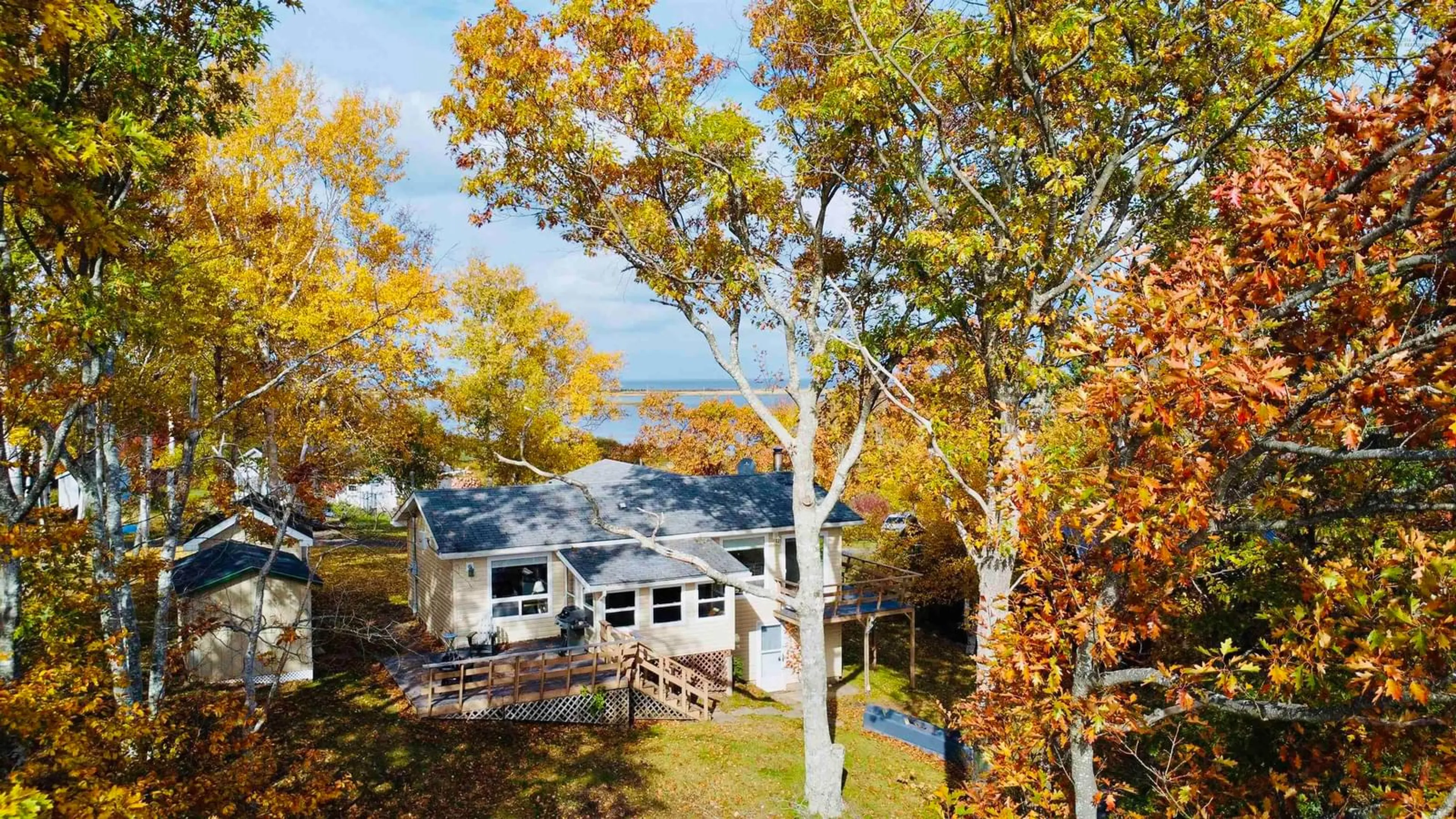 A pic from outside/outdoor area/front of a property/back of a property/a pic from drone, water/lake/river/ocean view for 42 Arrow Head Crescent, Waterside Nova Scotia B0K 1H0