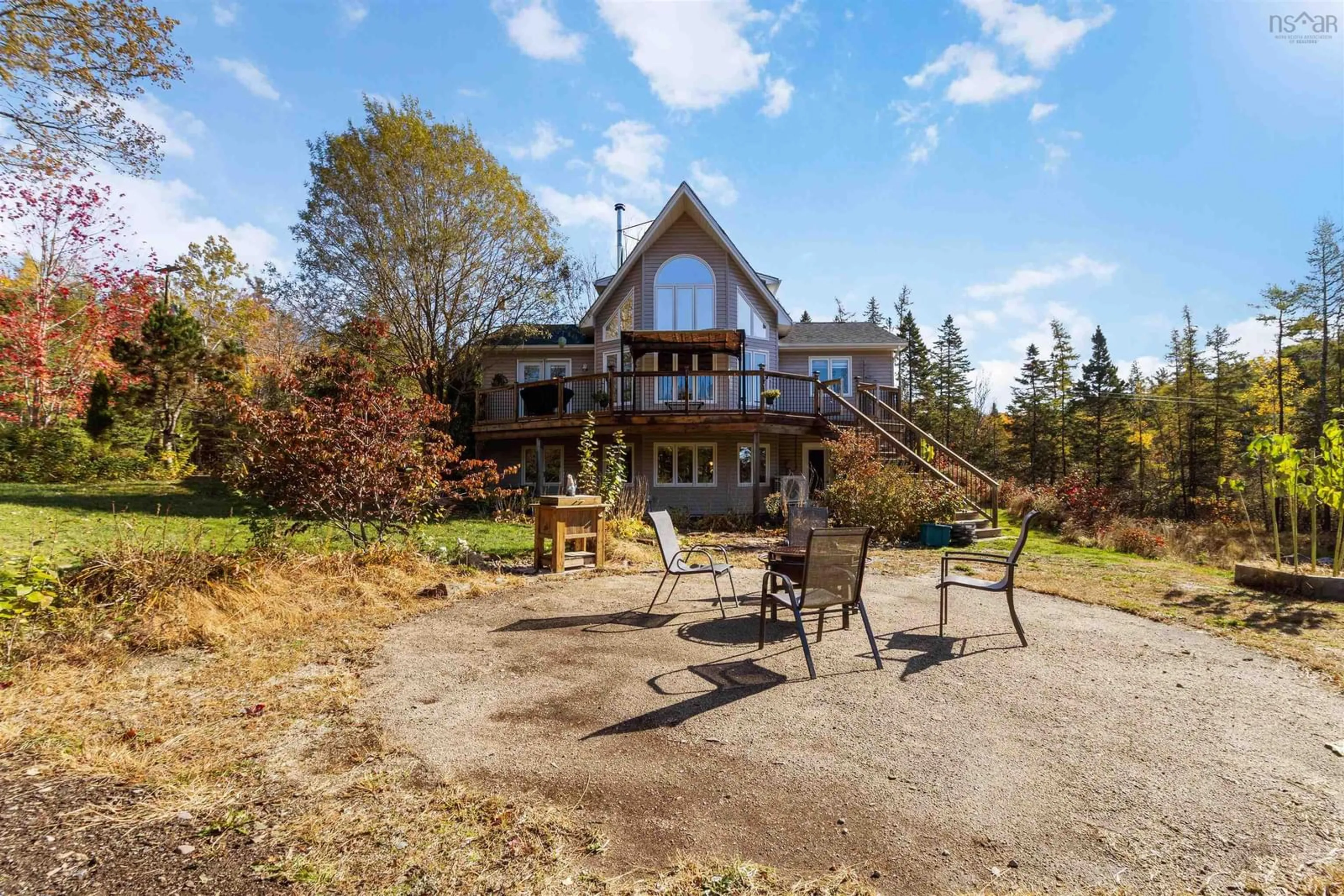Patio, water/lake/river/ocean view for 182 Stanford Lake Rd, Chester Nova Scotia B0J 1J0