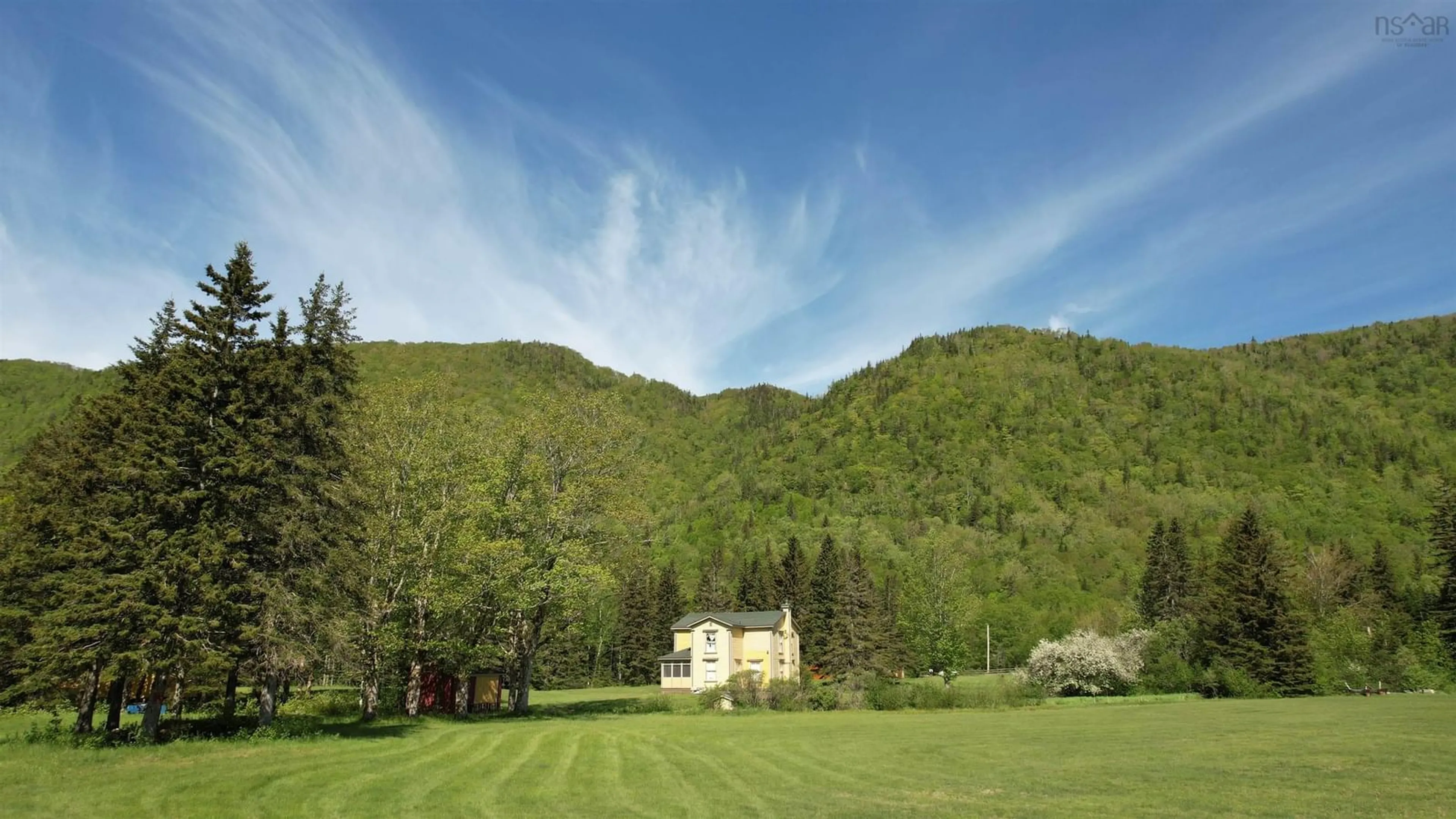 A pic from outside/outdoor area/front of a property/back of a property/a pic from drone, mountain view for Big Intervale Rd, Big Intervale Nova Scotia B0E 2C0