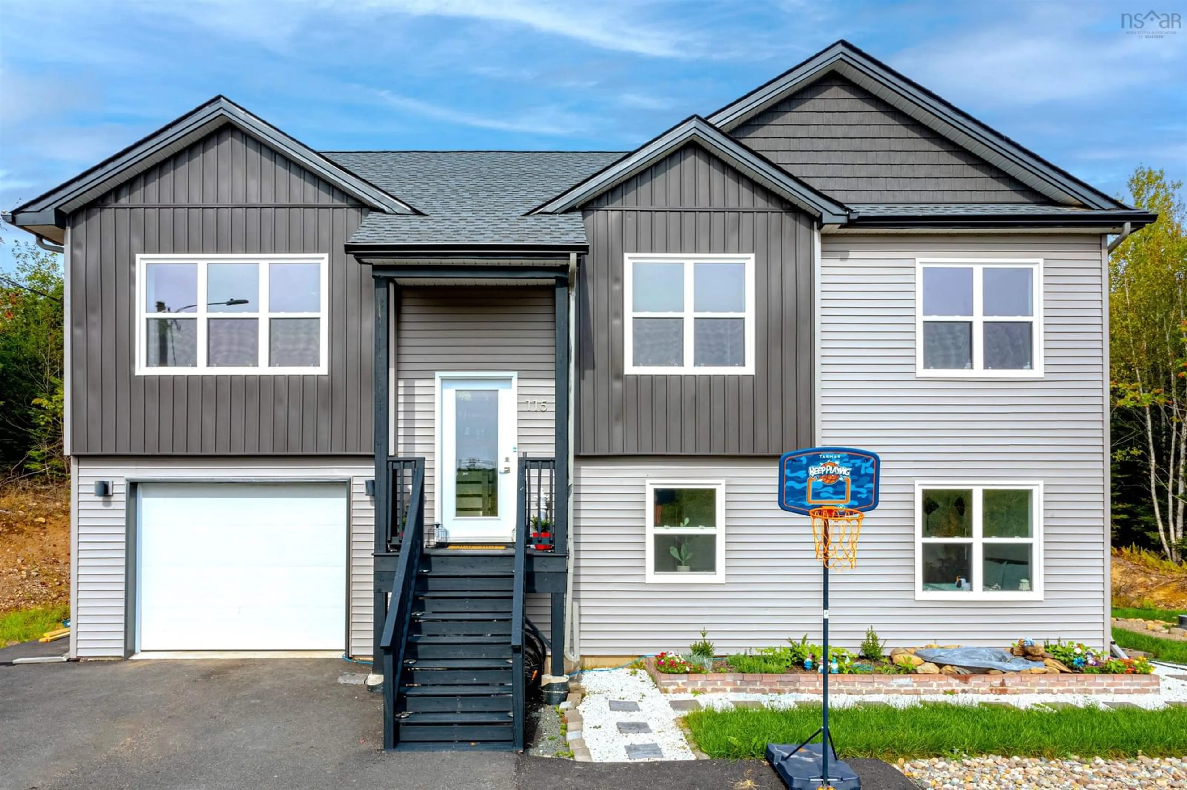 Home with vinyl exterior material, street for 115 Lindforest Crt, Middle Sackville Nova Scotia B4E 3J2