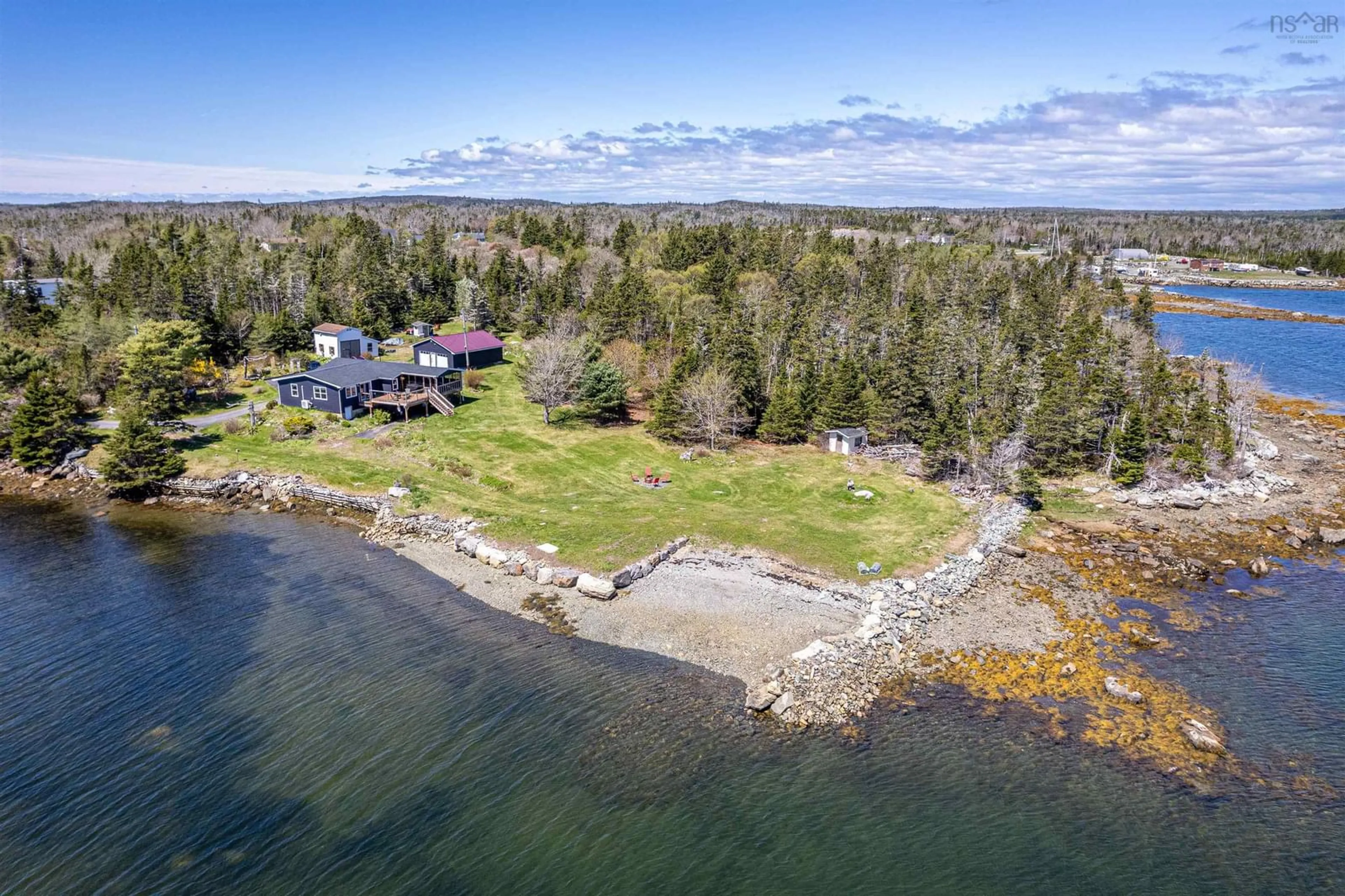 A pic from outside/outdoor area/front of a property/back of a property/a pic from drone, water/lake/river/ocean view for 1303 West Jeddore Rd, Head Of Jeddore Nova Scotia B0J 1P0