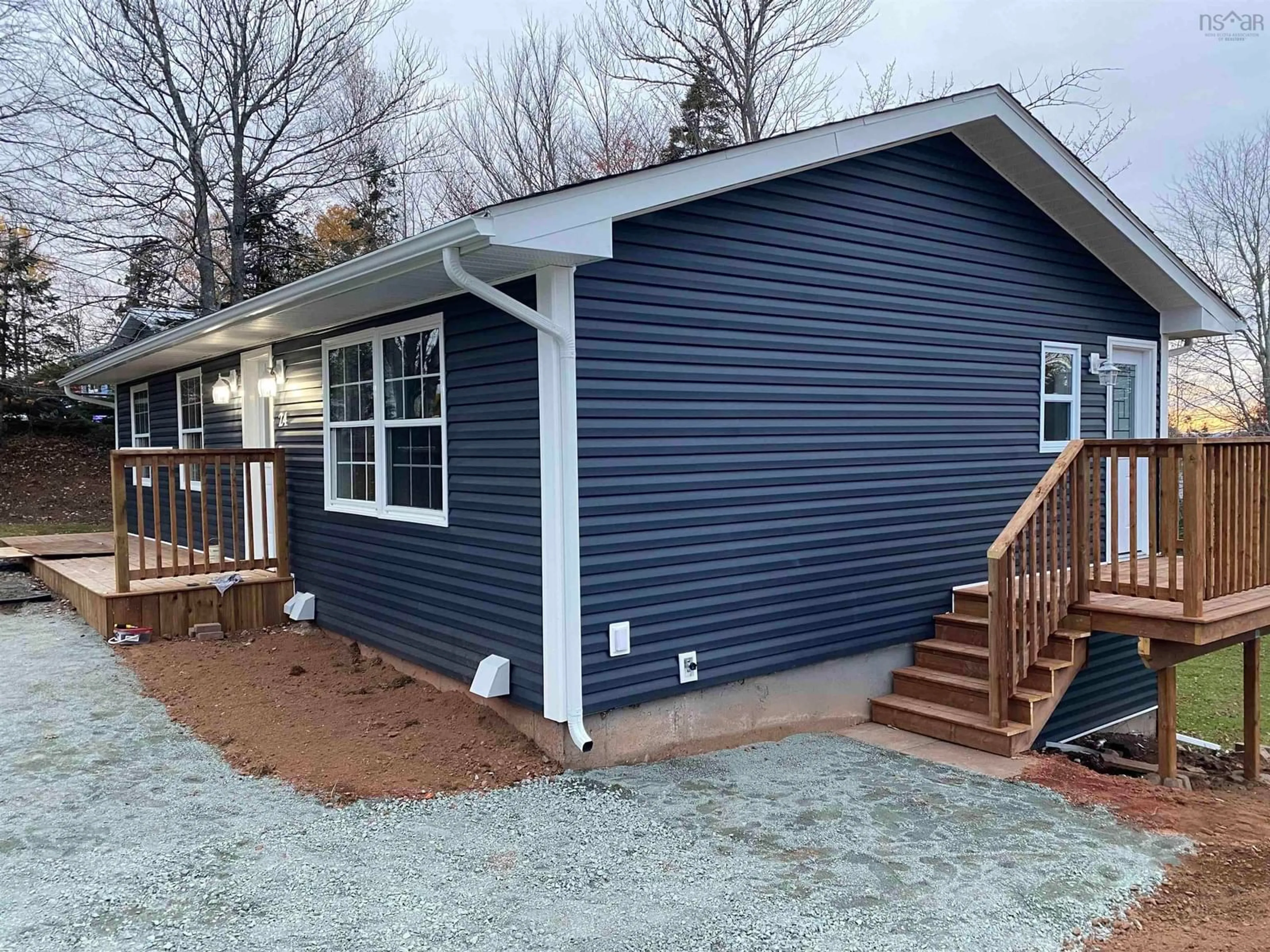 Home with vinyl exterior material, street for 24 Montery Dr, Salmon River Nova Scotia B2N 5S4