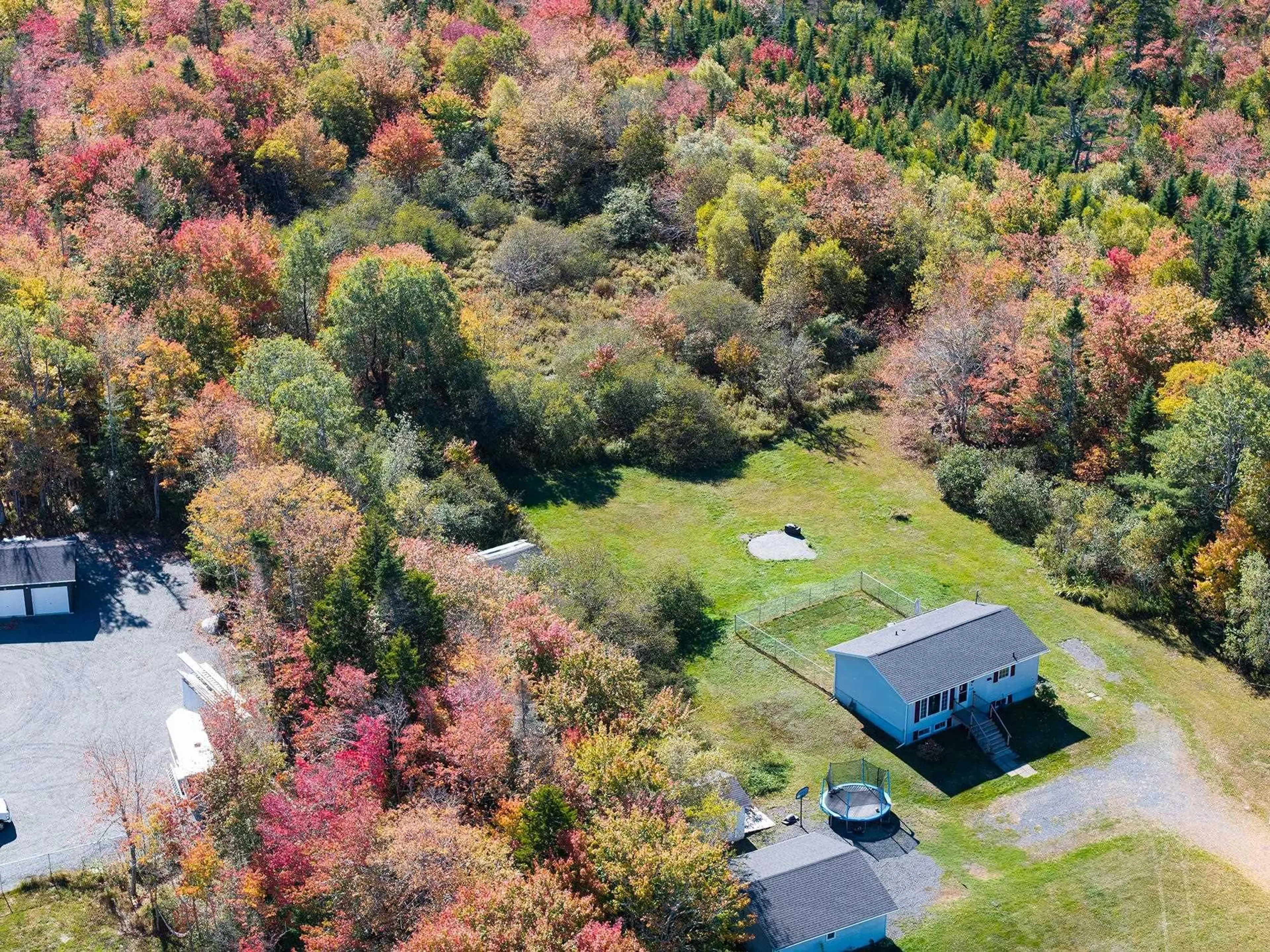 A pic from outside/outdoor area/front of a property/back of a property/a pic from drone, forest/trees view for 1114 Pockwock Rd, Hammonds Plains Nova Scotia B4B 1P2