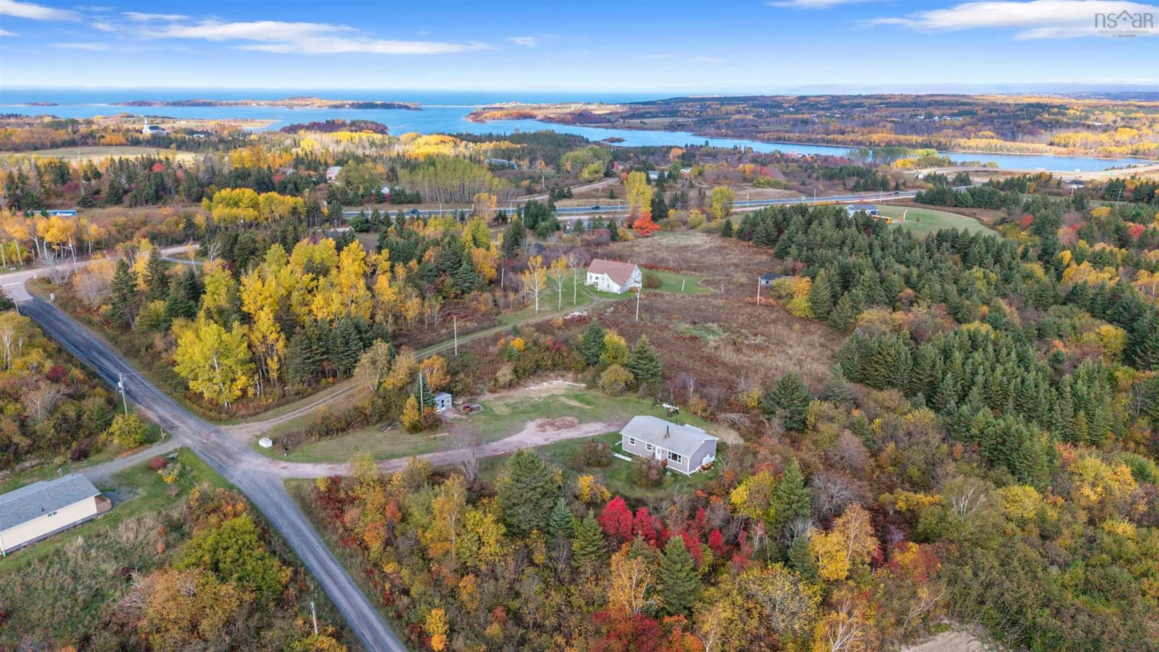 A pic from outside/outdoor area/front of a property/back of a property/a pic from drone, water/lake/river/ocean view for 29 Delorey Rd, Antigonish County Nova Scotia B0H 1W0
