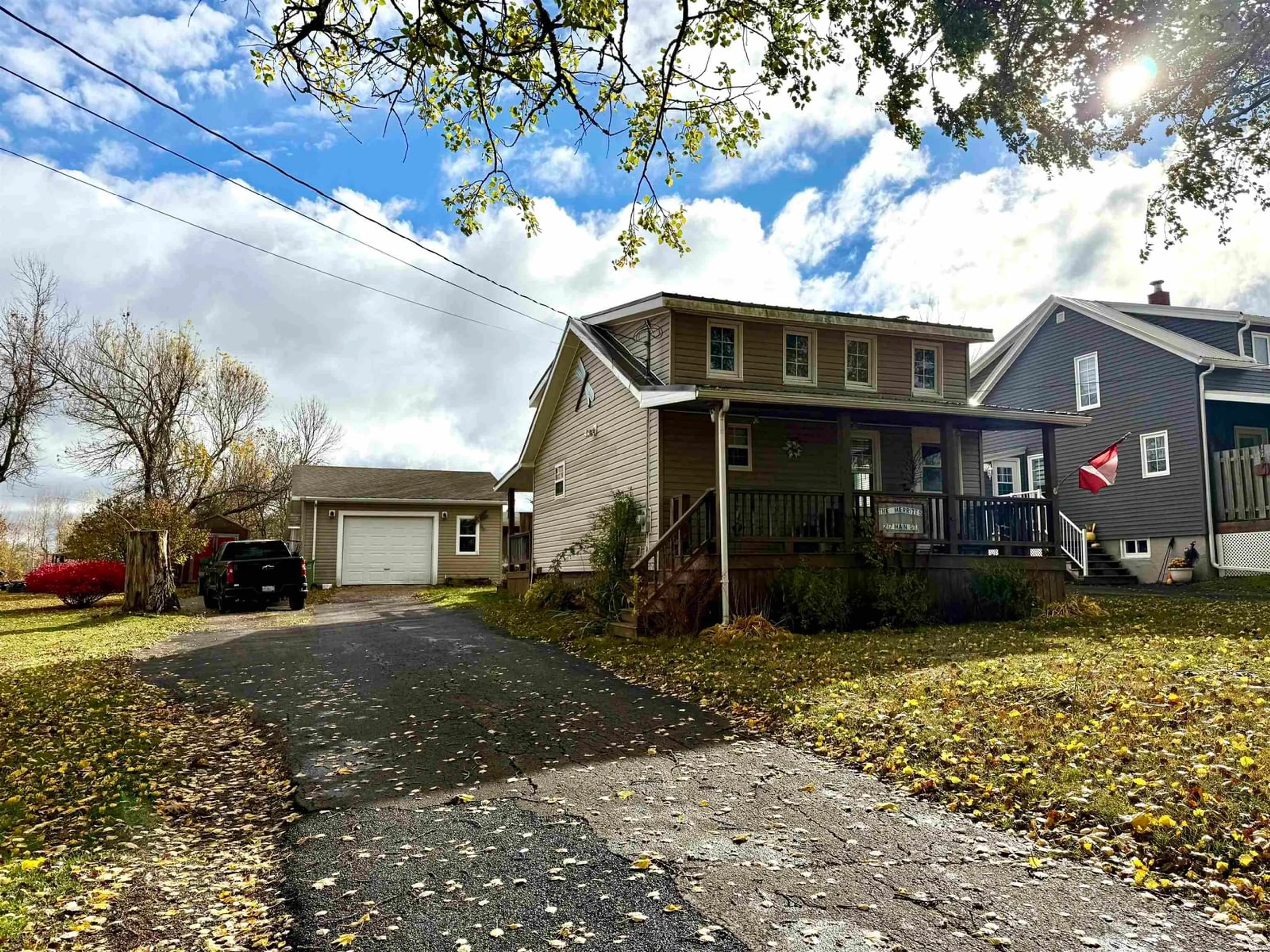 A pic from outside/outdoor area/front of a property/back of a property/a pic from drone, street for 217 Main St, Springhill Nova Scotia B0M 1X0