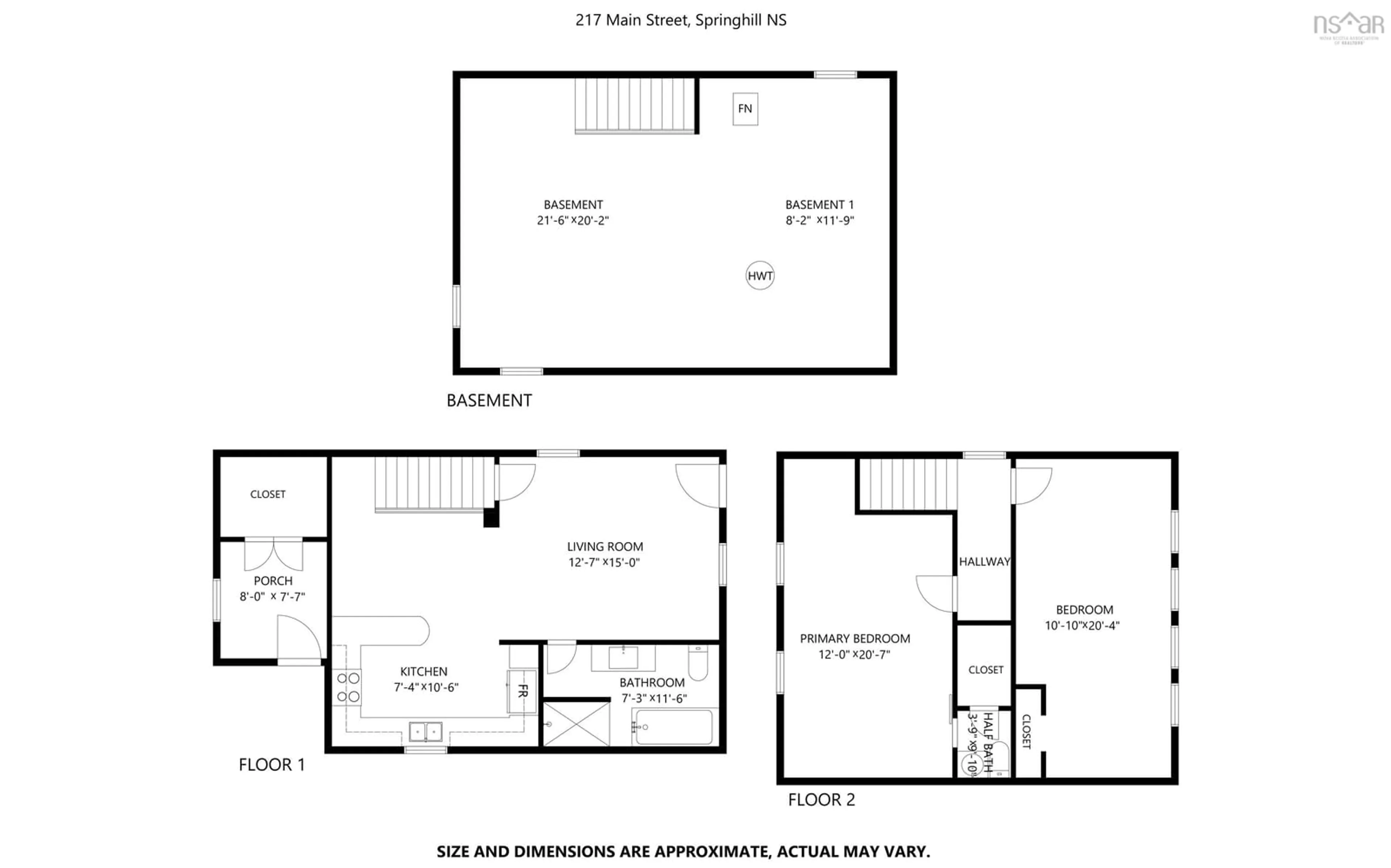 Floor plan for 217 Main St, Springhill Nova Scotia B0M 1X0