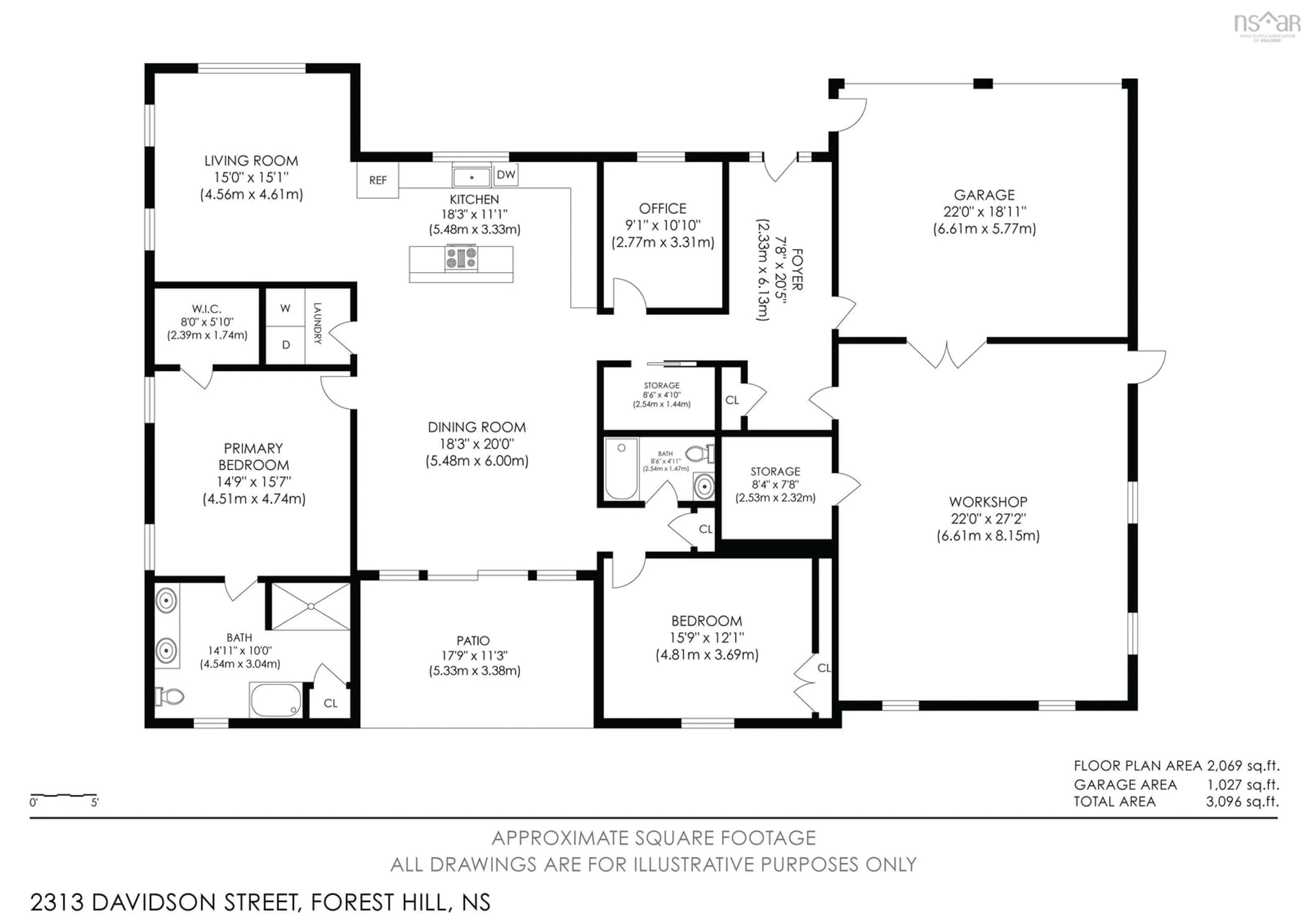 Floor plan for 2313 Davidson St, Forest Hill Nova Scotia B4P 2R1