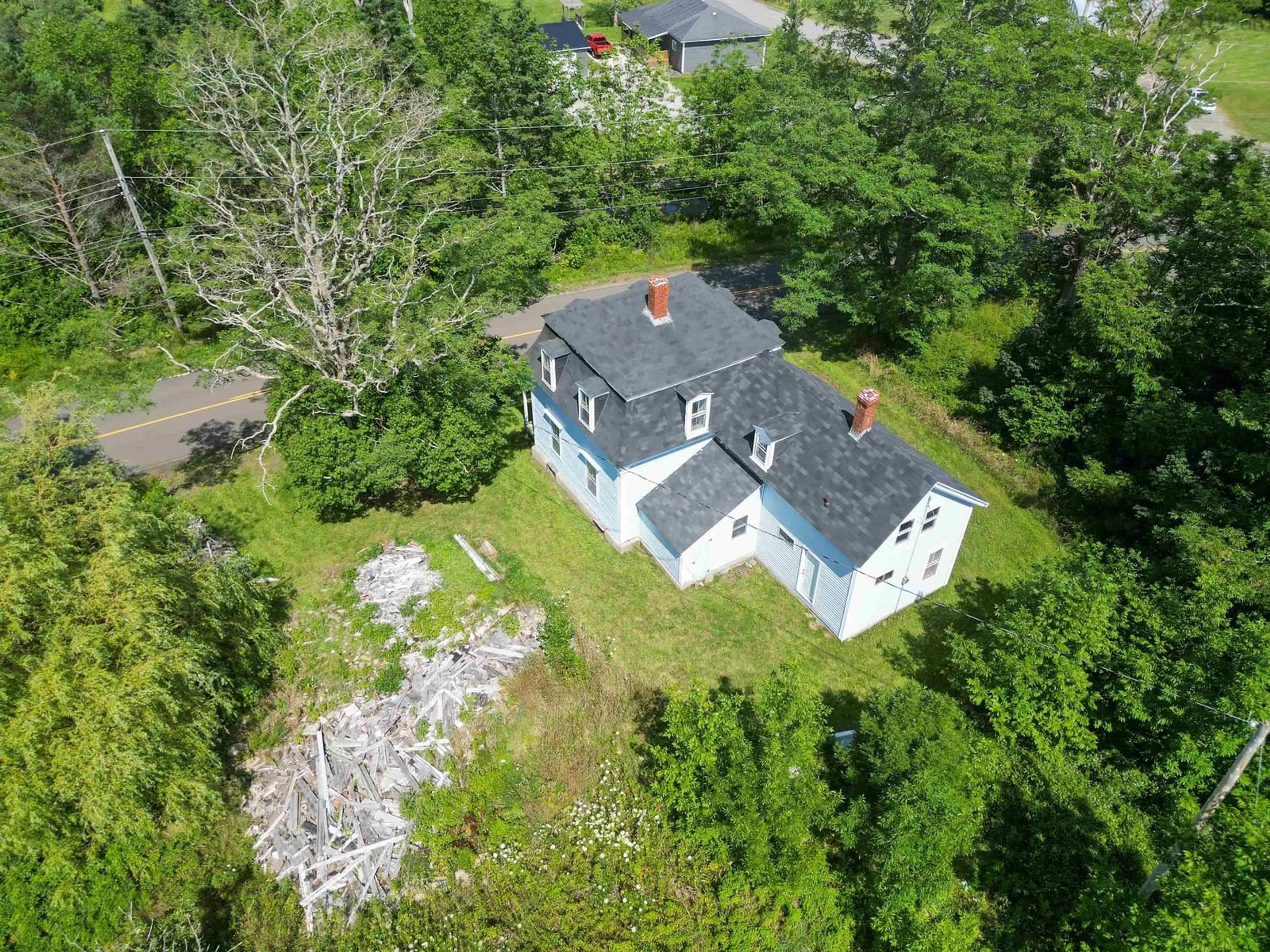 A pic from outside/outdoor area/front of a property/back of a property/a pic from drone, building for 846 Placide Comeau Rd, Meteghan Station Nova Scotia B0W 2L0