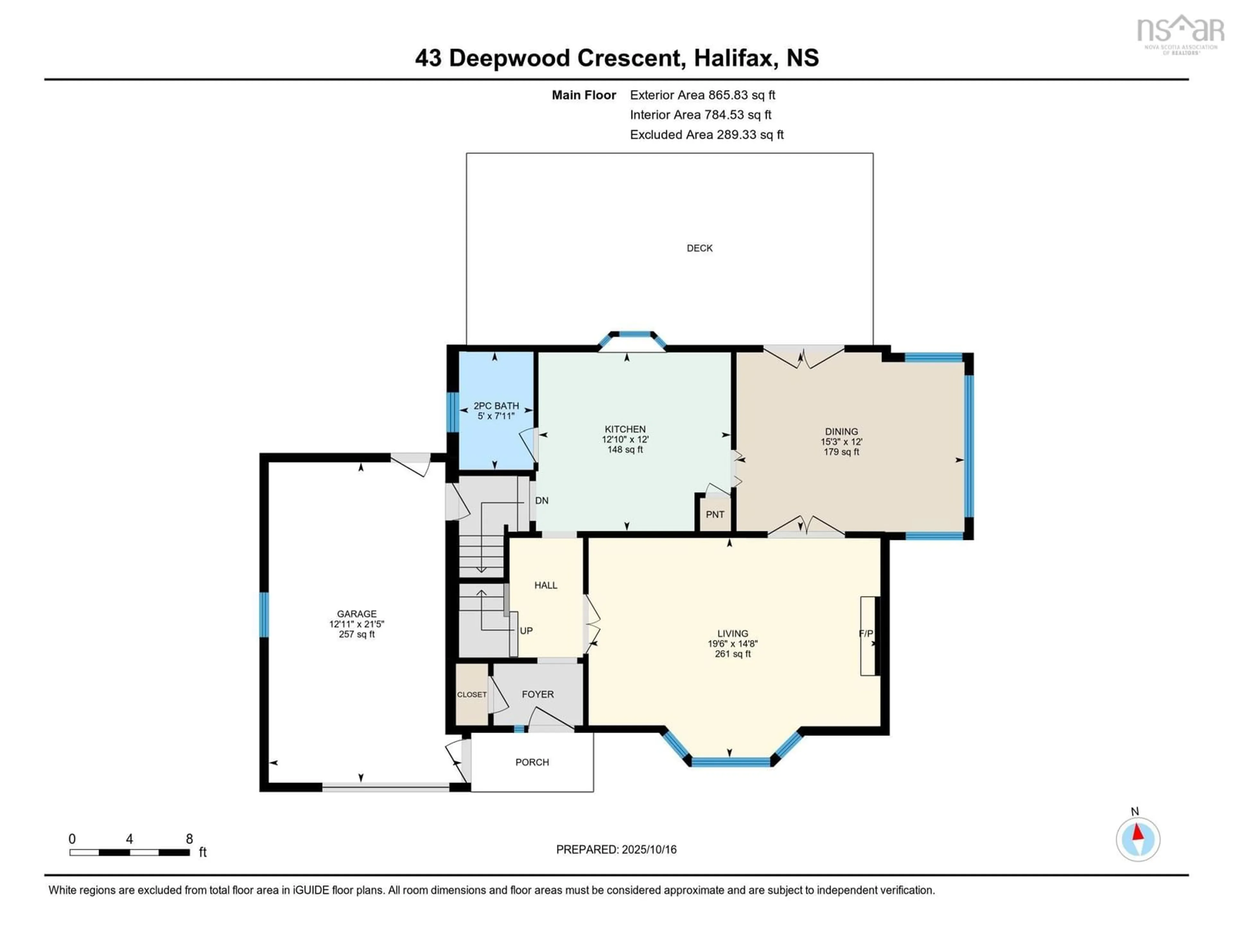 Floor plan for 43 Deepwood Cres, Halifax Nova Scotia B3M 2Y5