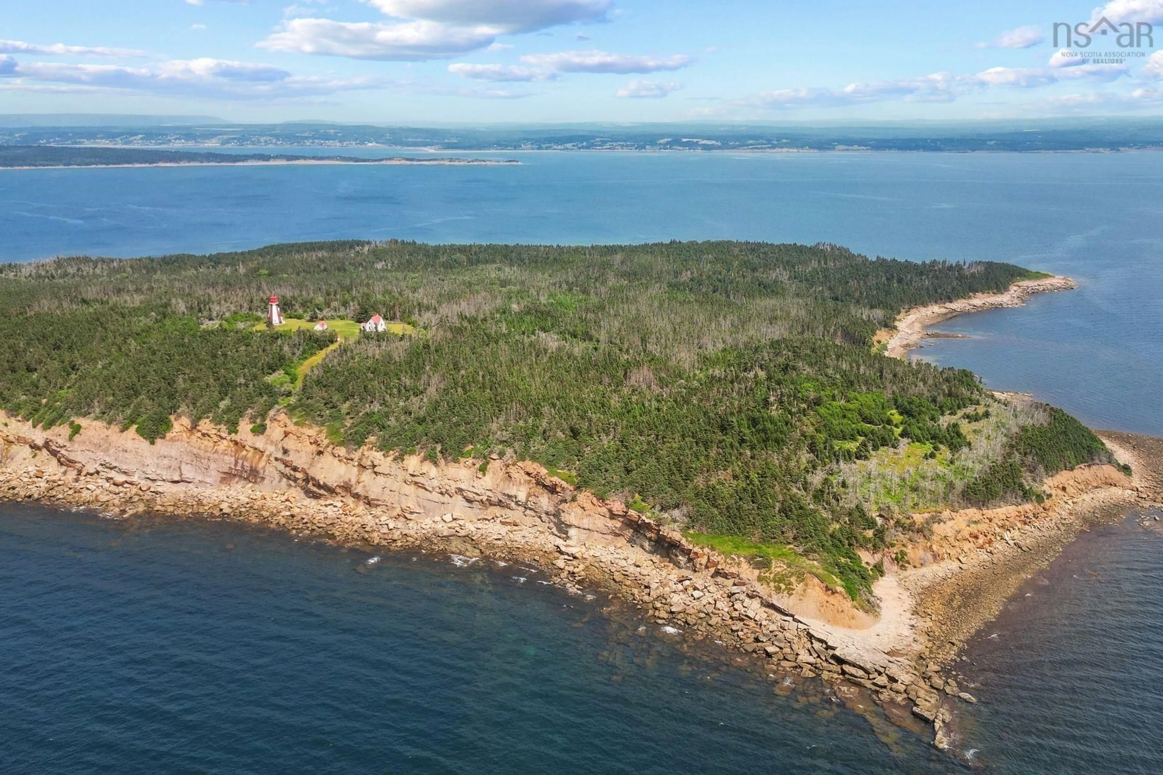 A pic from outside/outdoor area/front of a property/back of a property/a pic from drone, water/lake/river/ocean view for Henry Island, Port Hood Nova Scotia B0E 2W0