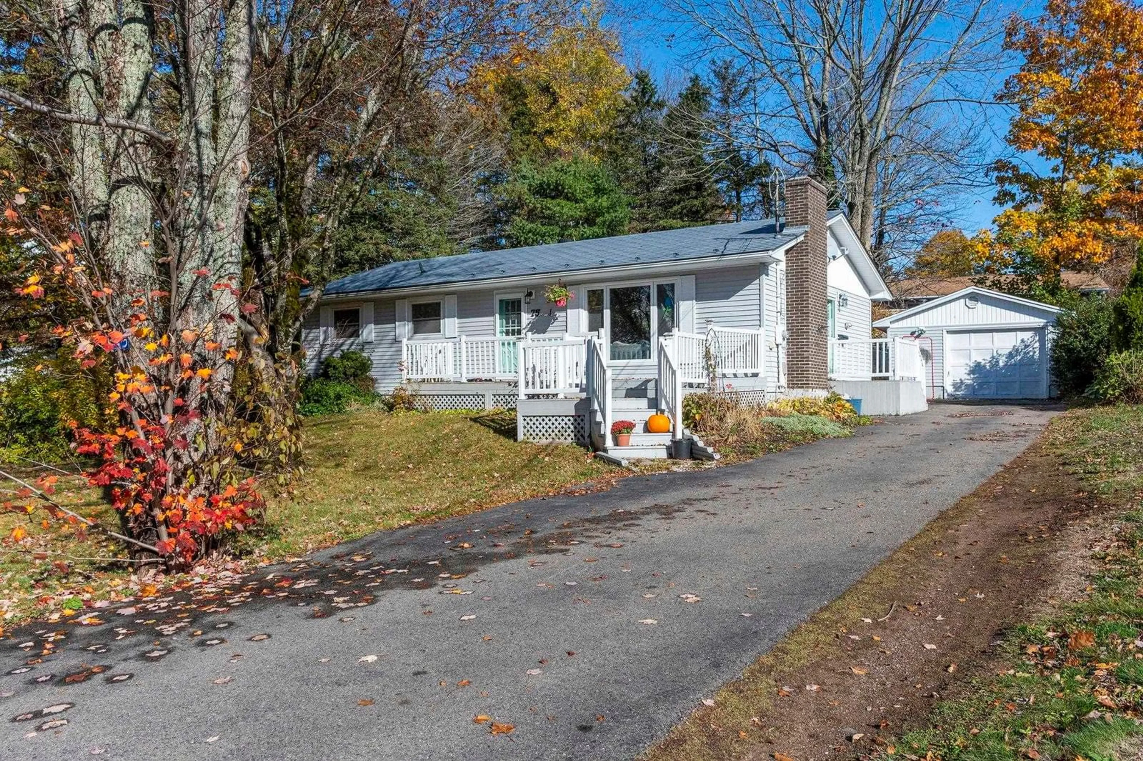 Home with vinyl exterior material, street for 75 Perrier Drive, New Minas Nova Scotia B4N 4C4