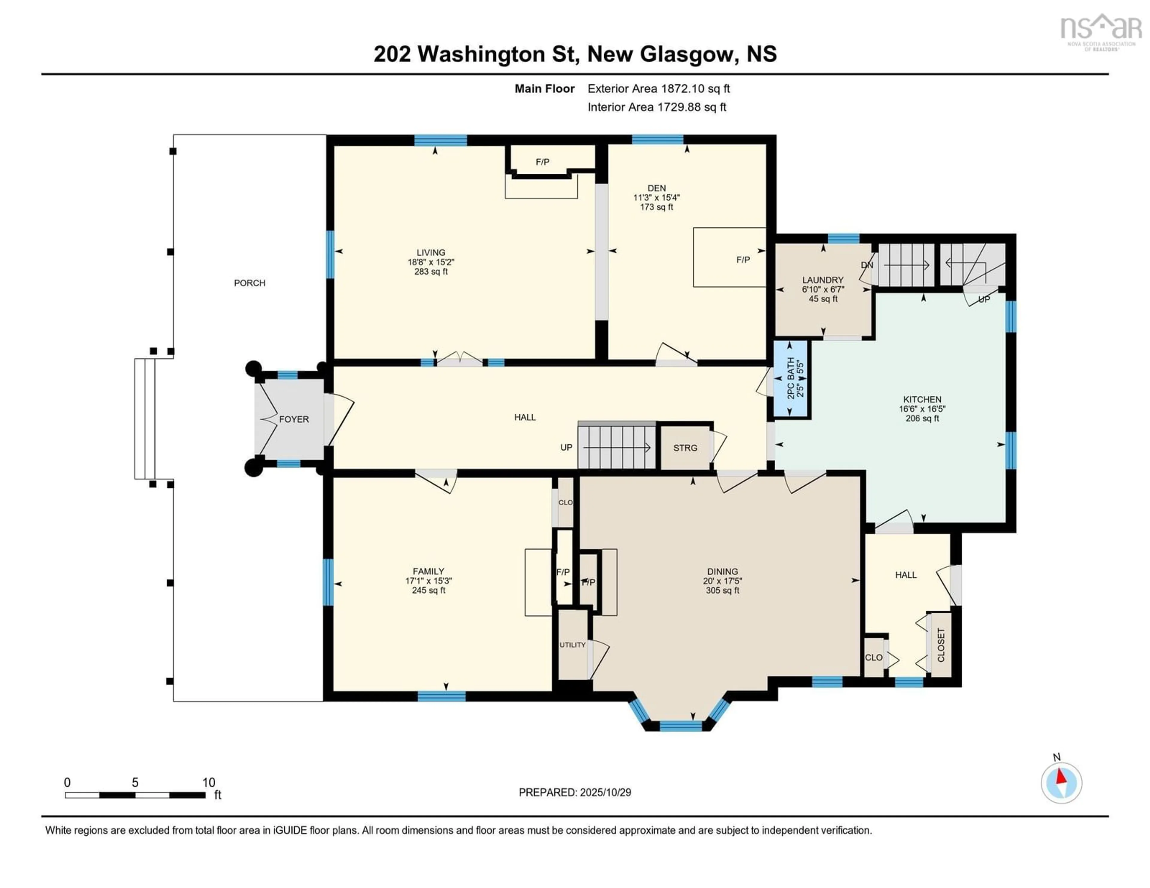 Floor plan for 202 Washington St, New Glasgow Nova Scotia B2H 3L8