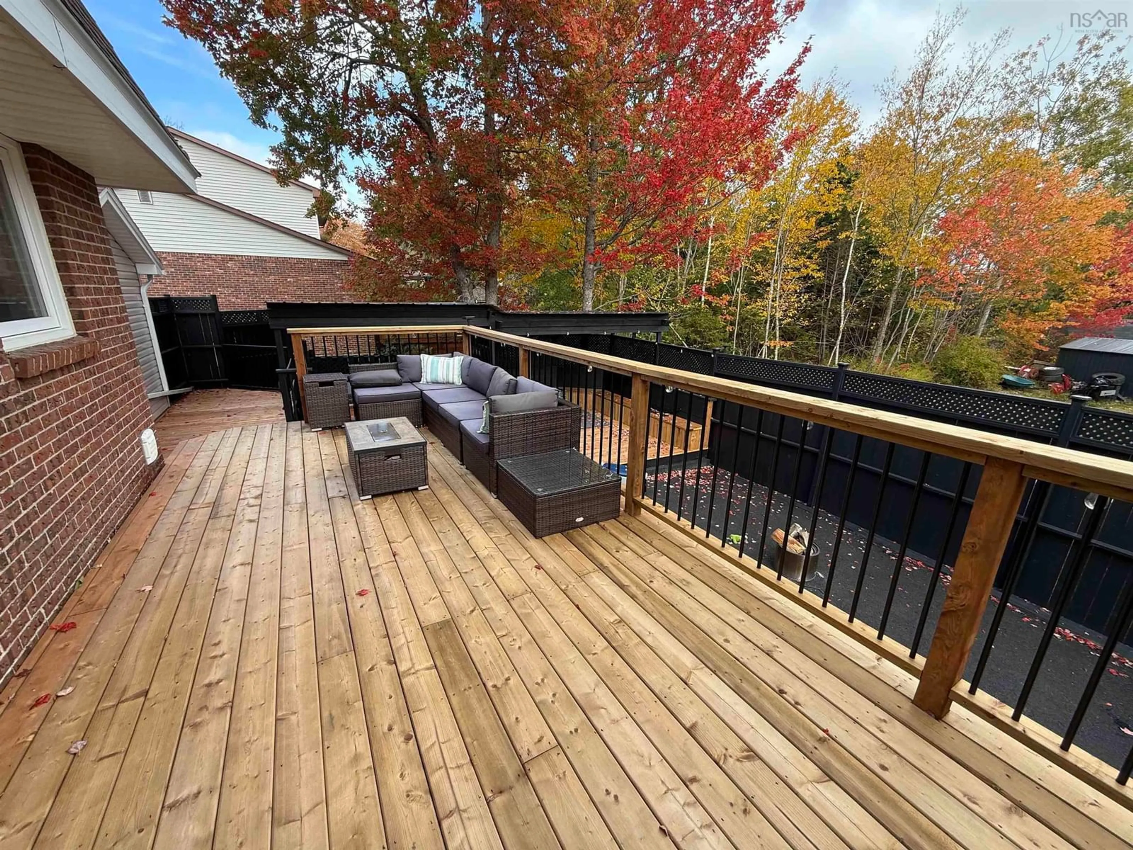 Patio, forest/trees view for 44 Flagstone Dr, Cole Harbour Nova Scotia B2H 1Z8