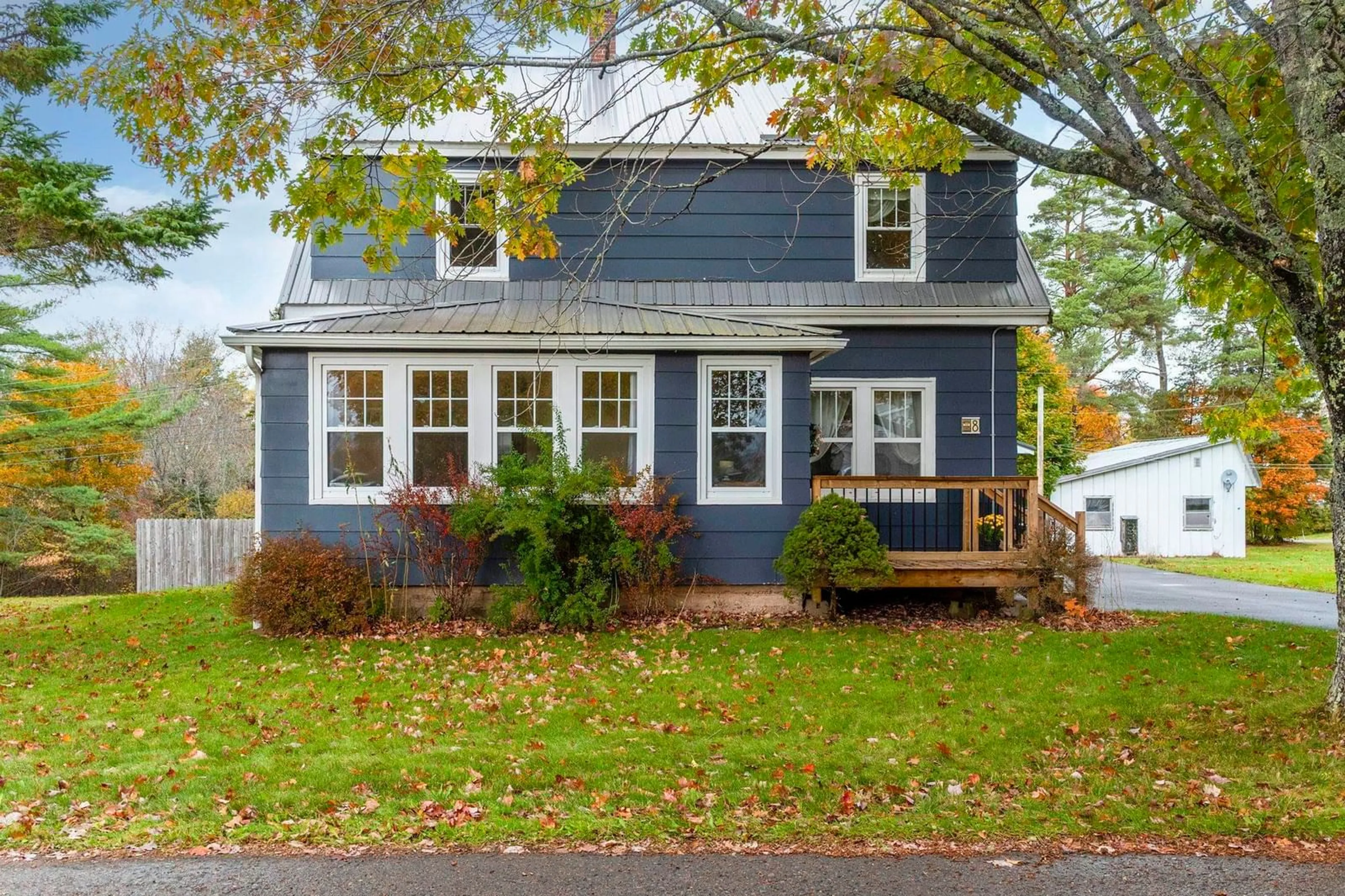 Home with vinyl exterior material, street for 8 Highland Ave, Brookfield Nova Scotia B0N 1C0