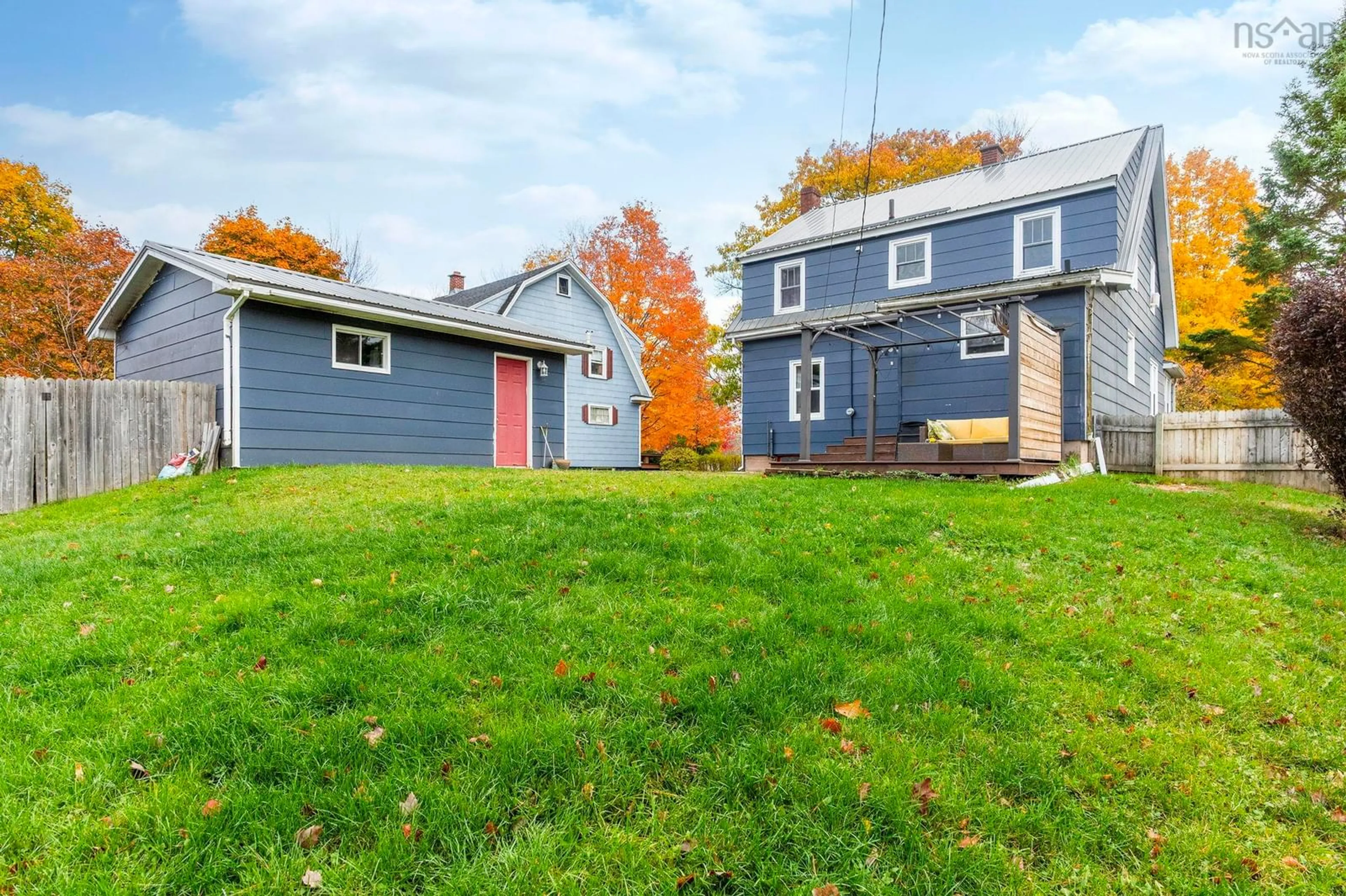 A pic from outside/outdoor area/front of a property/back of a property/a pic from drone, street for 8 Highland Ave, Brookfield Nova Scotia B0N 1C0
