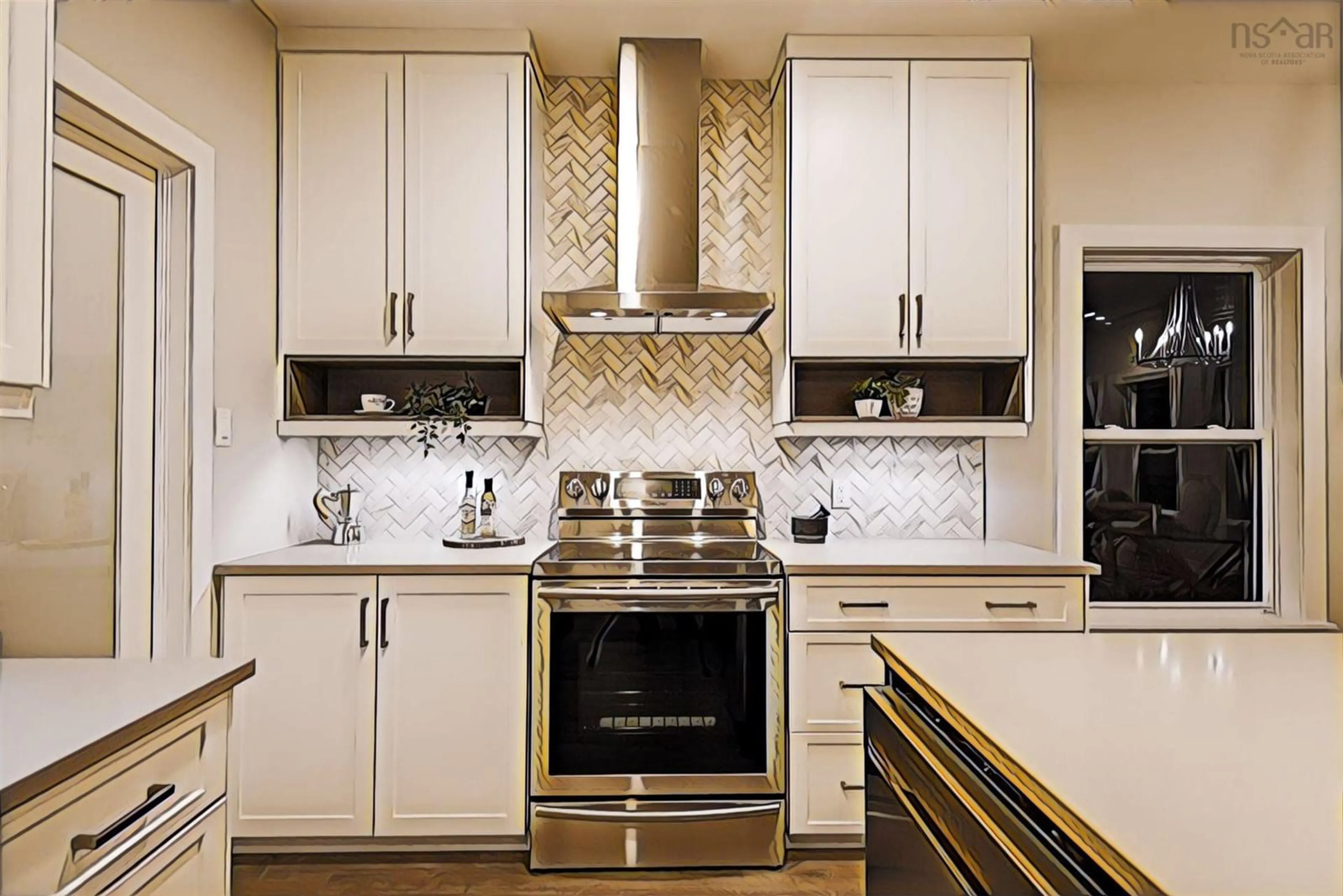 Contemporary kitchen, ceramic/tile floor for 220 Hideaway Trail #Lot 310, Brookside Nova Scotia B3T 0M2