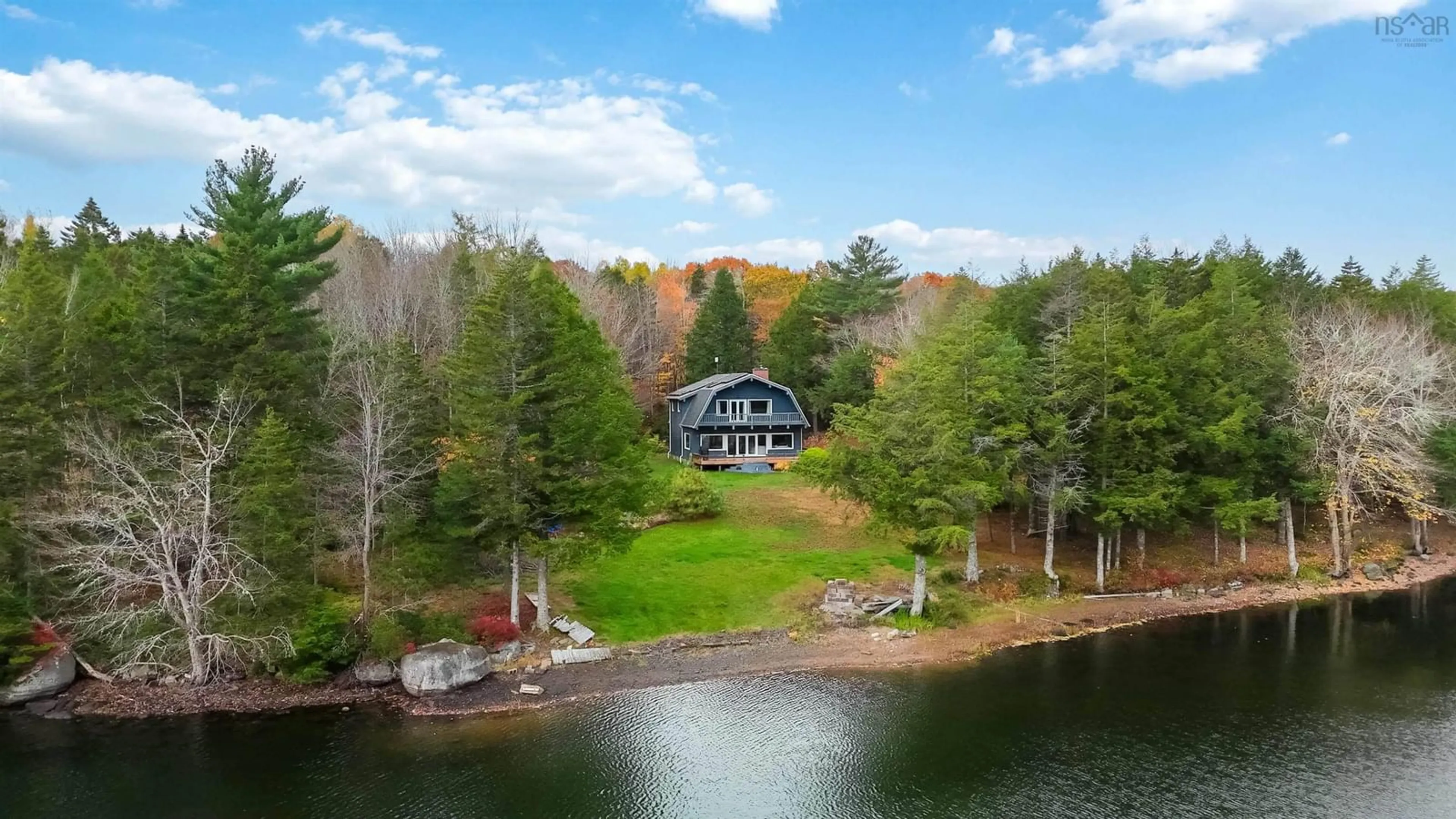 A pic from outside/outdoor area/front of a property/back of a property/a pic from drone, water/lake/river/ocean view for 430 Sarty Rd, Hebbs Cross Nova Scotia B4V 0X6