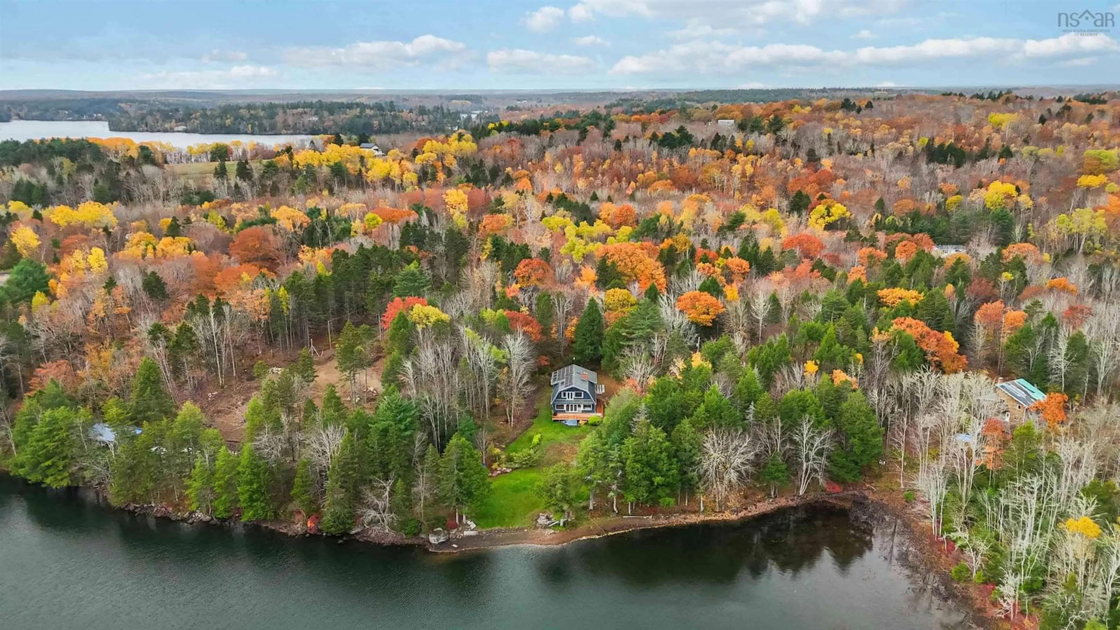 A pic from outside/outdoor area/front of a property/back of a property/a pic from drone, water/lake/river/ocean view for 430 Sarty Rd, Hebbs Cross Nova Scotia B4V 0X6
