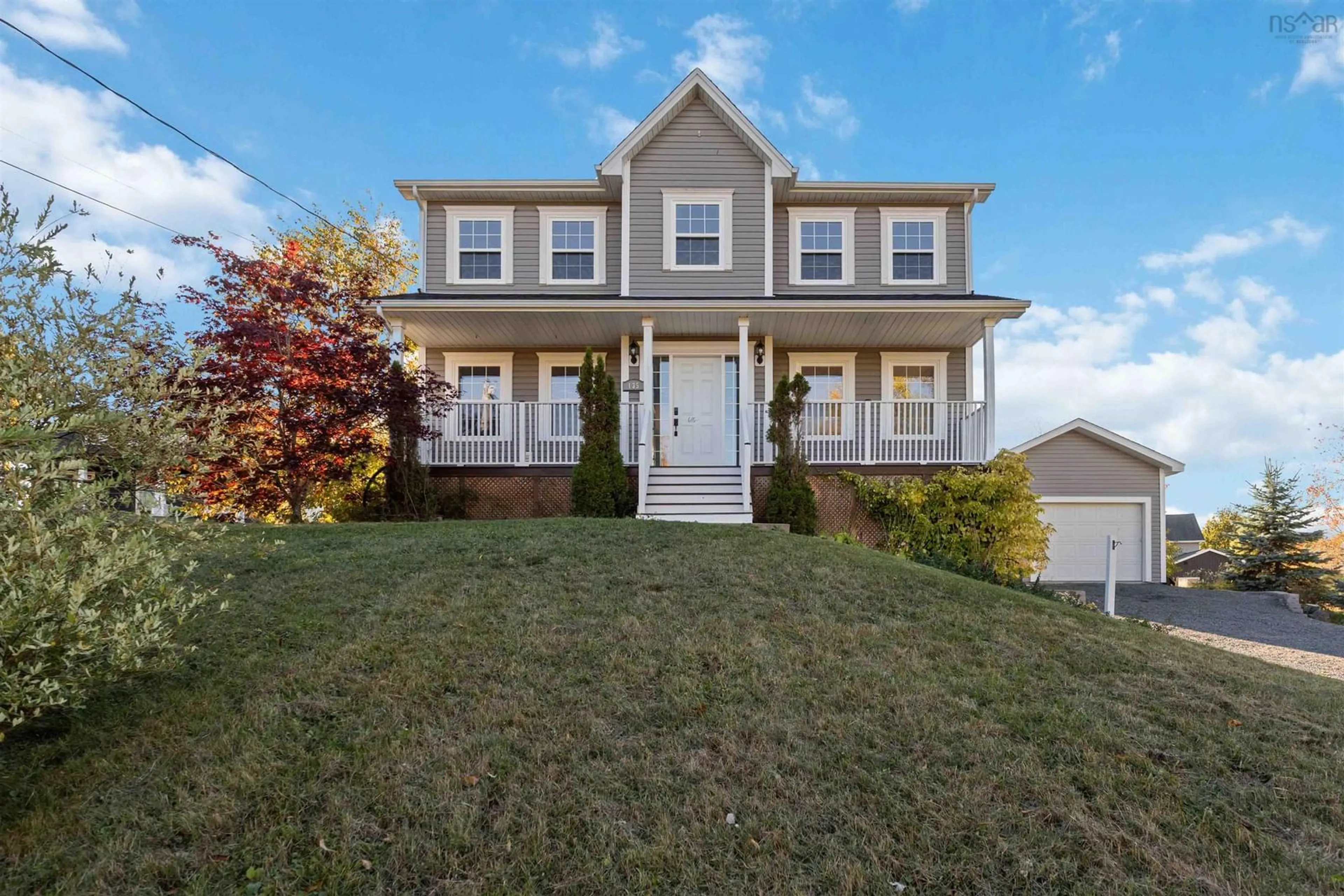 Home with vinyl exterior material, street for 135 Aylward Road, Falmouth Nova Scotia B0P 1P0