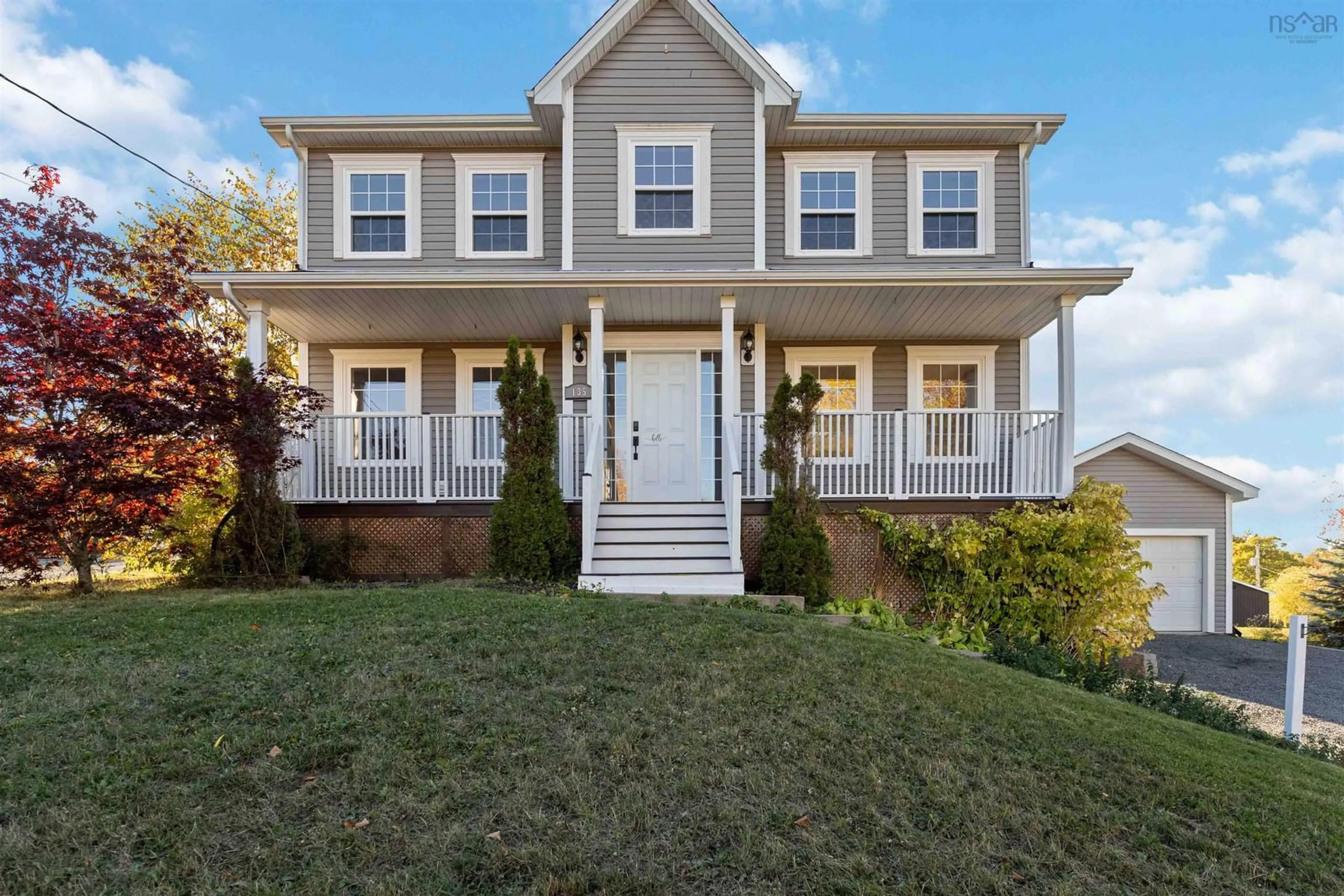 Home with vinyl exterior material, street for 135 Aylward Road, Falmouth Nova Scotia B0P 1P0