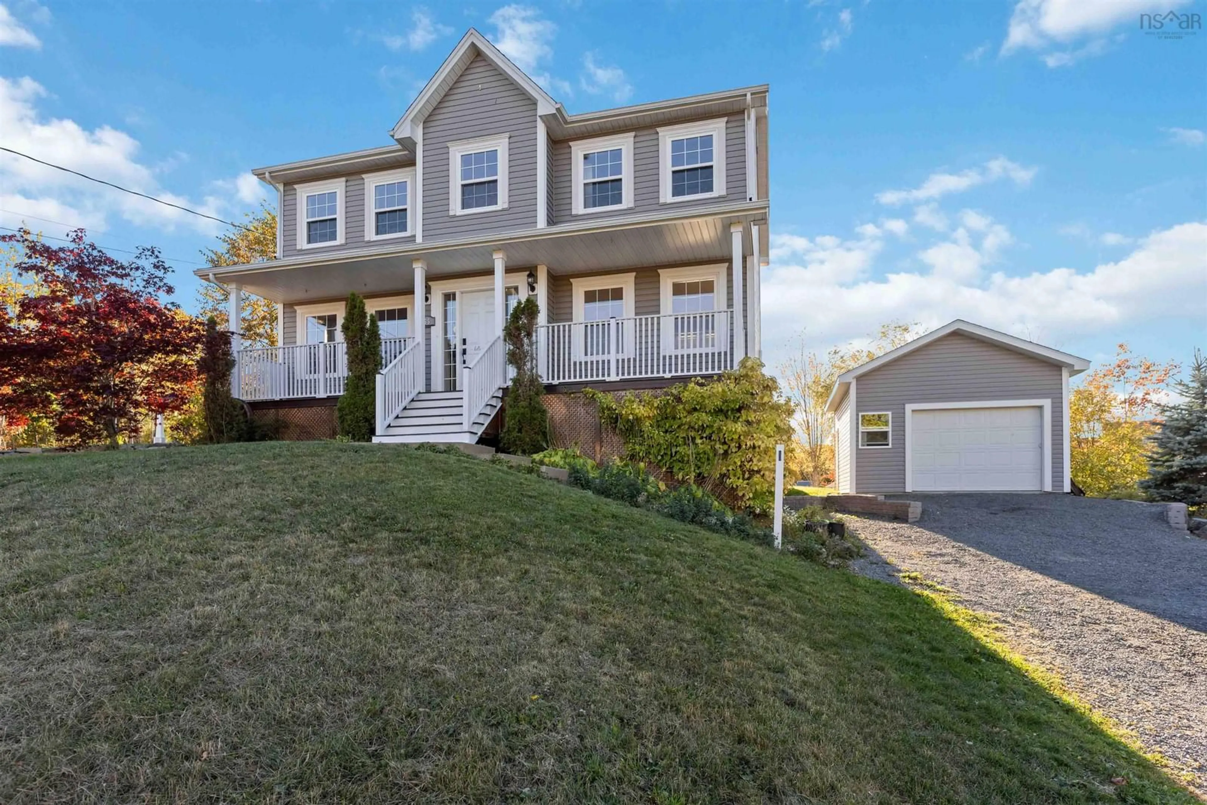 Home with vinyl exterior material, street for 135 Aylward Road, Falmouth Nova Scotia B0P 1P0