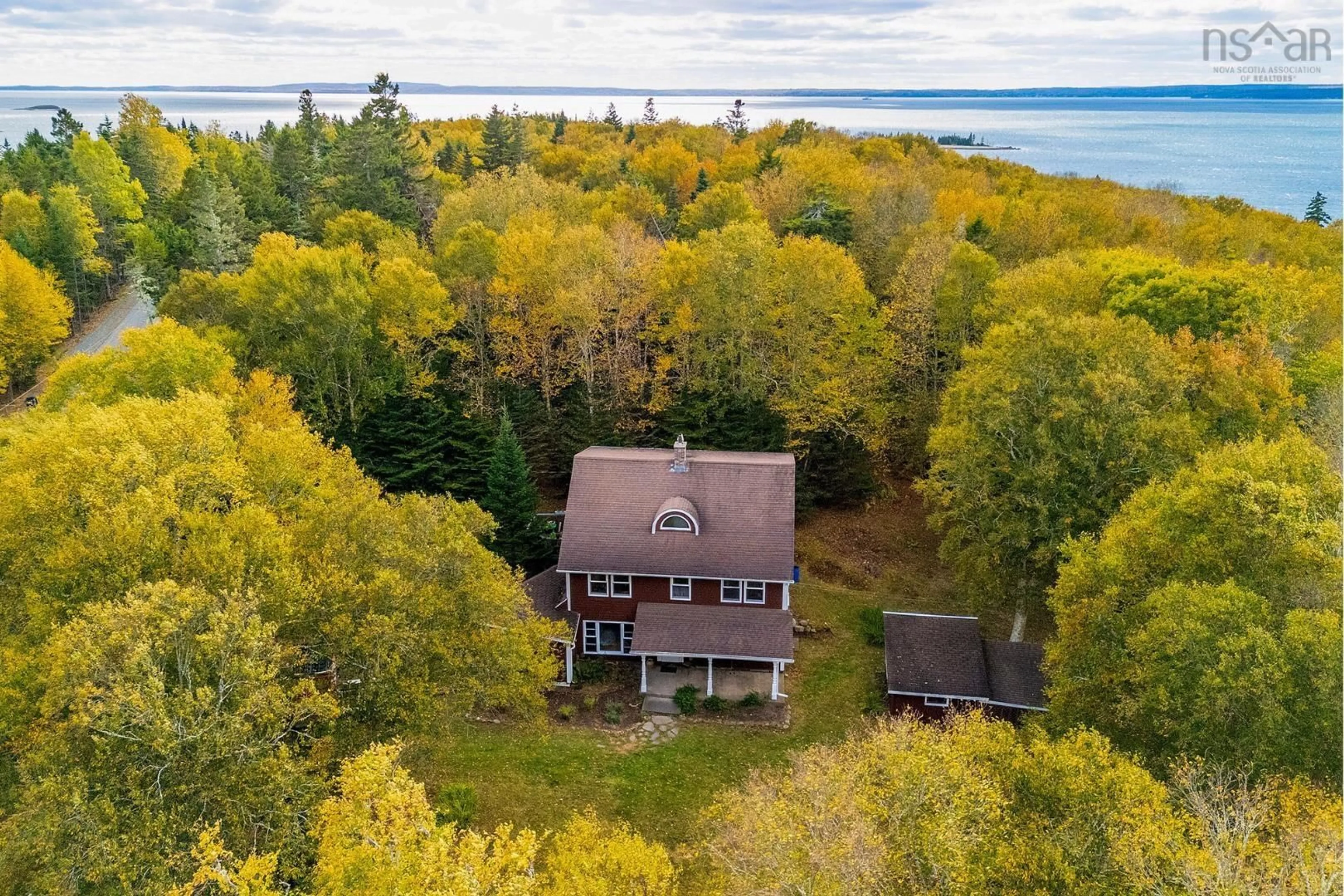 A pic from outside/outdoor area/front of a property/back of a property/a pic from drone, water/lake/river/ocean view for 567 Indian Point Rd, Glen Haven Nova Scotia B3Z 2T5