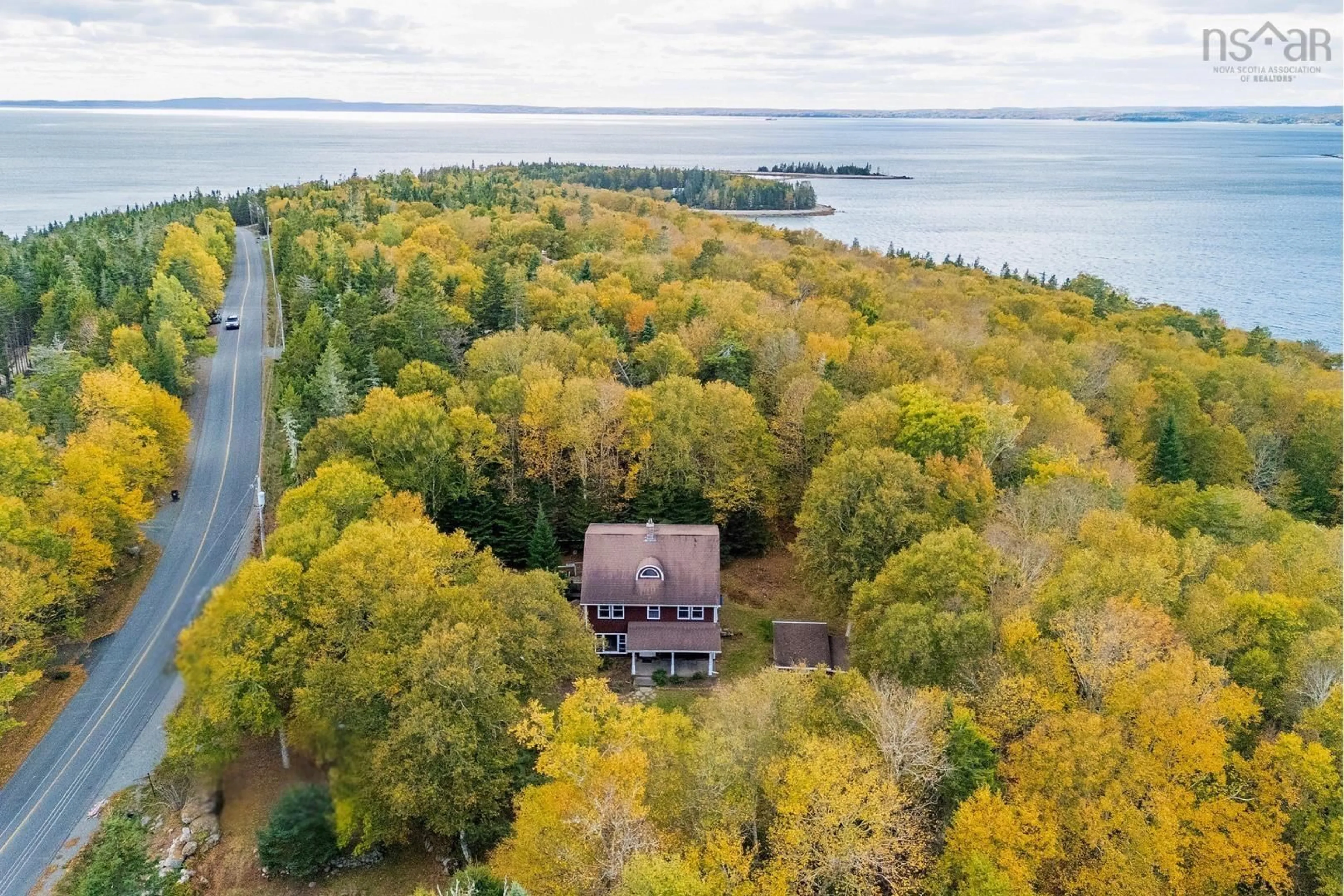 A pic from outside/outdoor area/front of a property/back of a property/a pic from drone, water/lake/river/ocean view for 567 Indian Point Rd, Glen Haven Nova Scotia B3Z 2T5