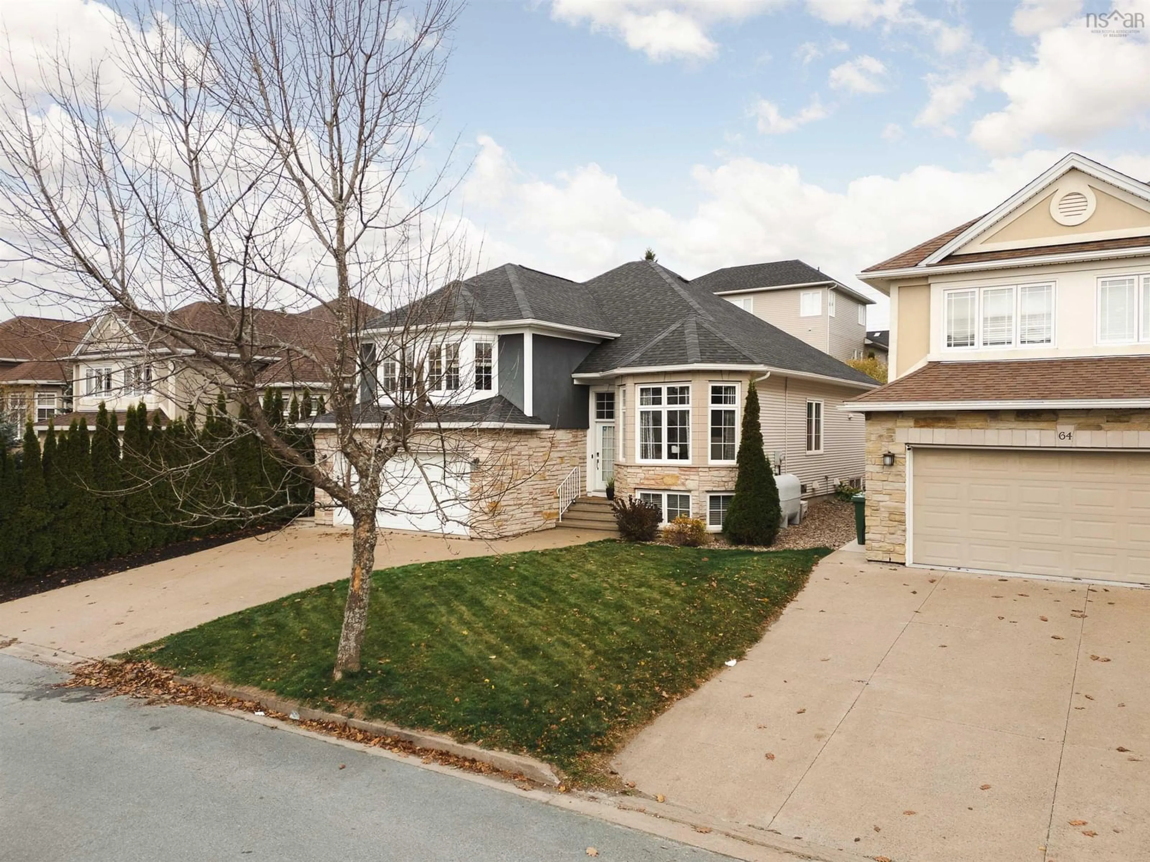 Home with vinyl exterior material, street for 60 Ridgepark Lane, Halifax Nova Scotia B3N 3J2
