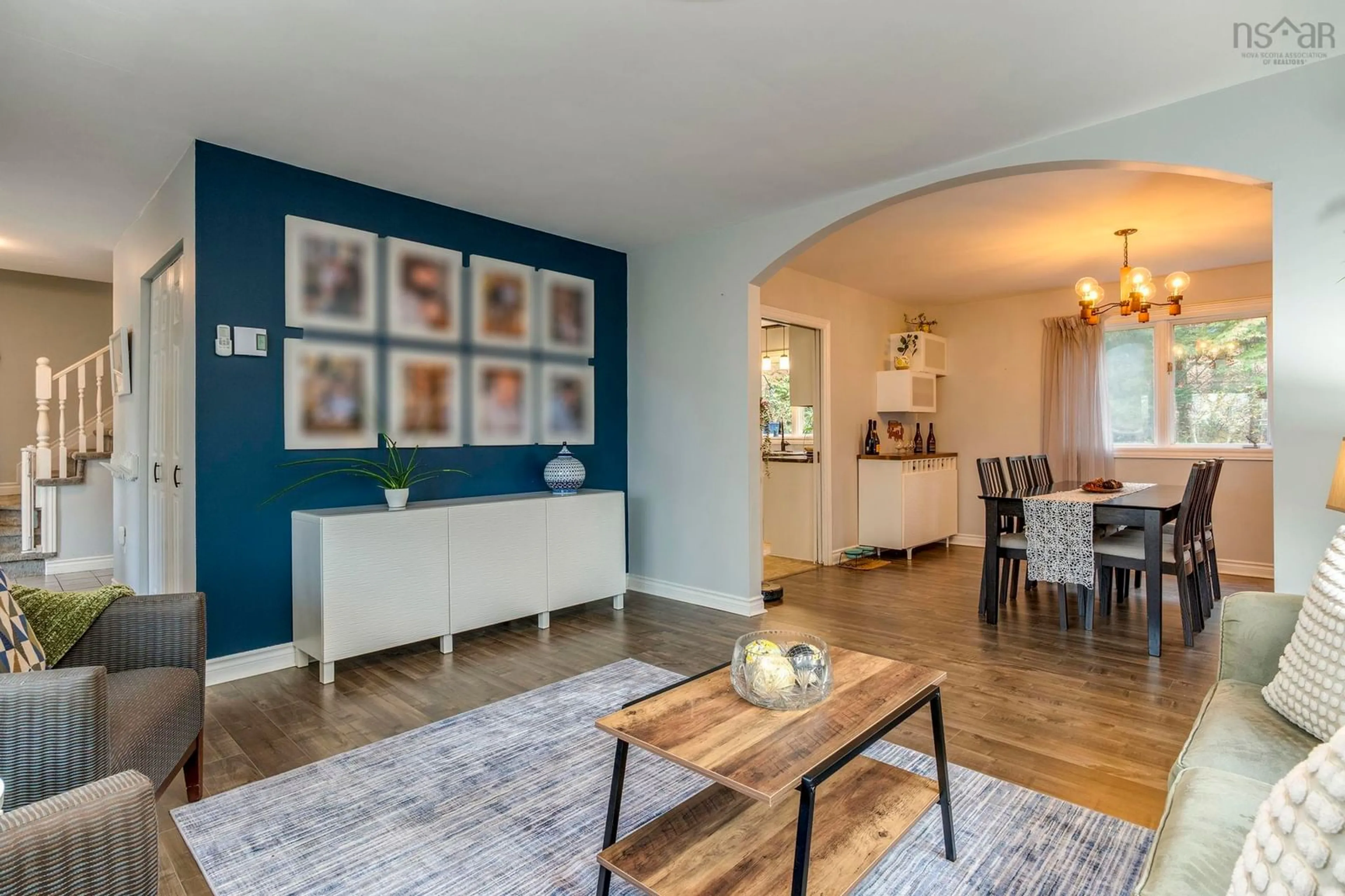 Living room with furniture, wood/laminate floor for 7 Lake Charles Dr, Dartmouth Nova Scotia B2X 2T1