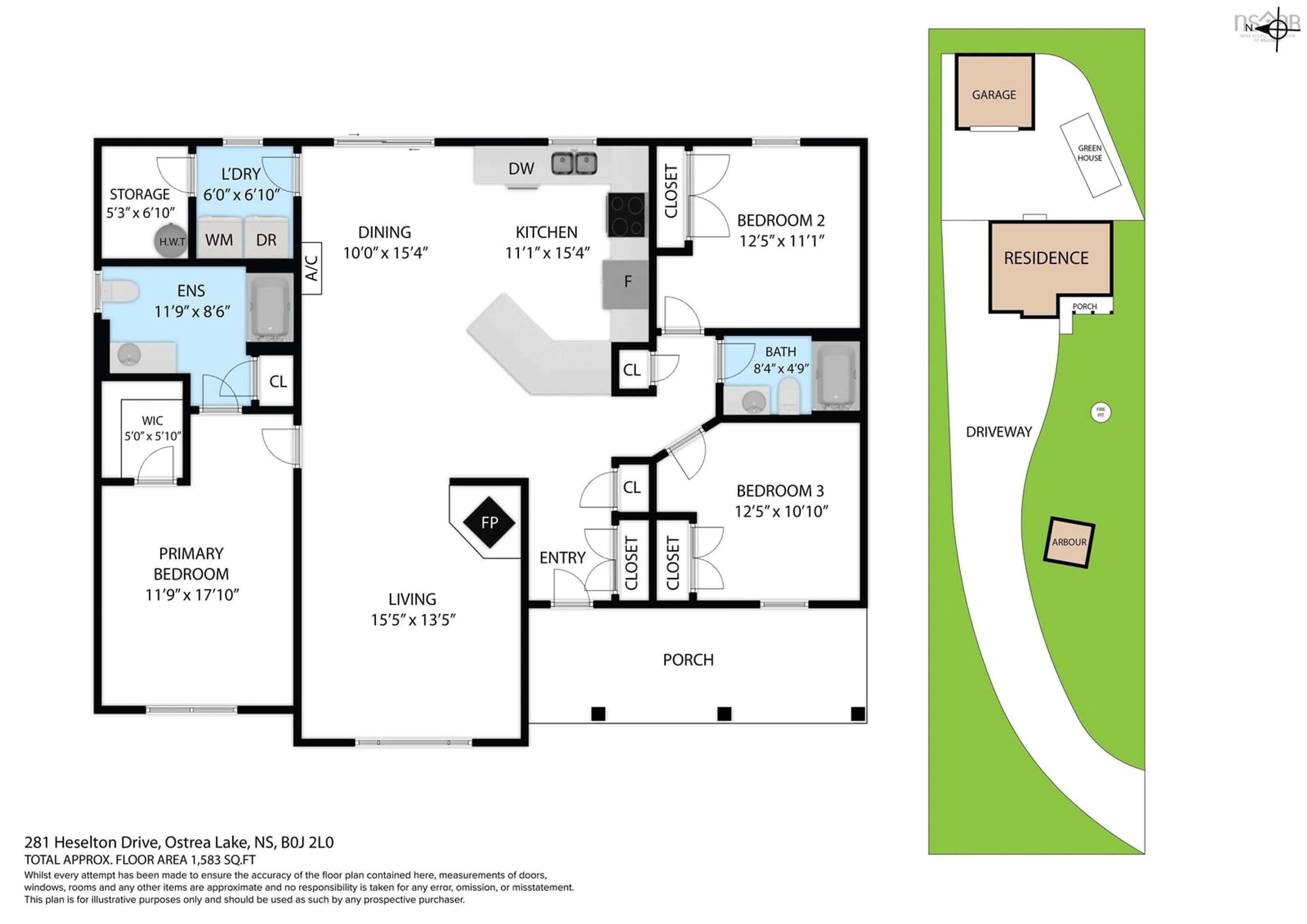 Floor plan for 281 Heselton Dr, Ostrea Lake Nova Scotia B0J 2L0