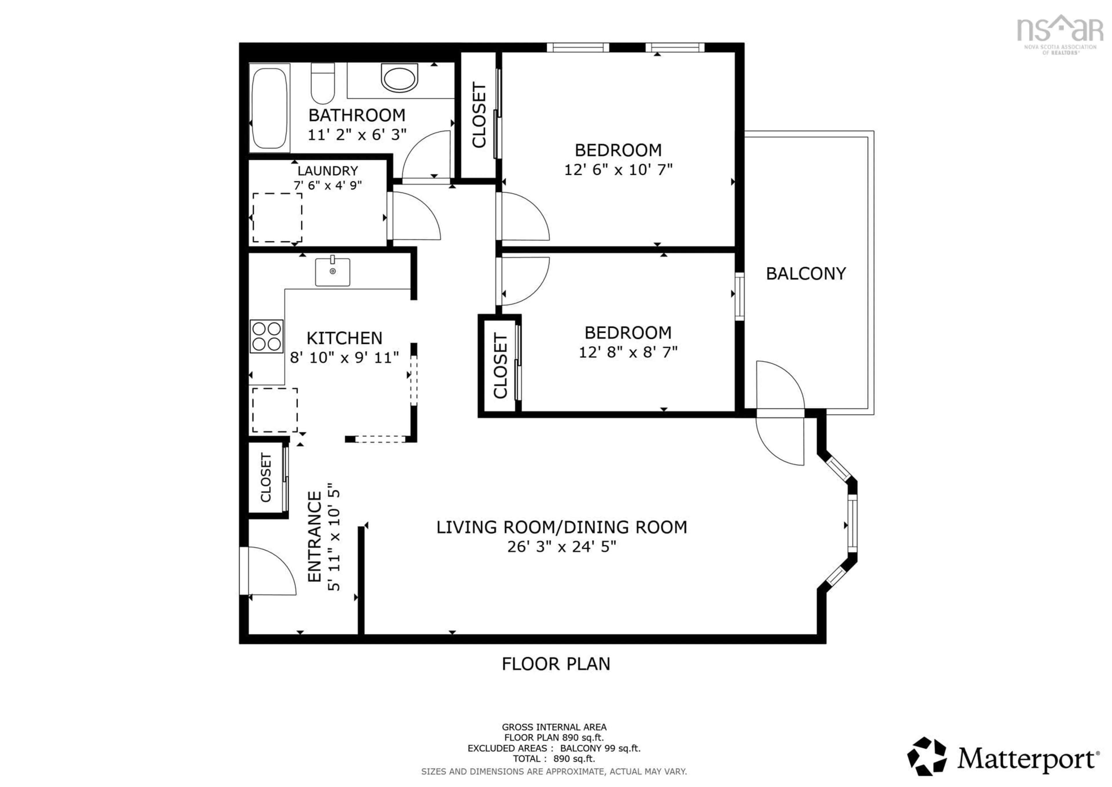 Floor plan for 83 Kearney Lake Rd #301, Halifax Nova Scotia B3M 4E6