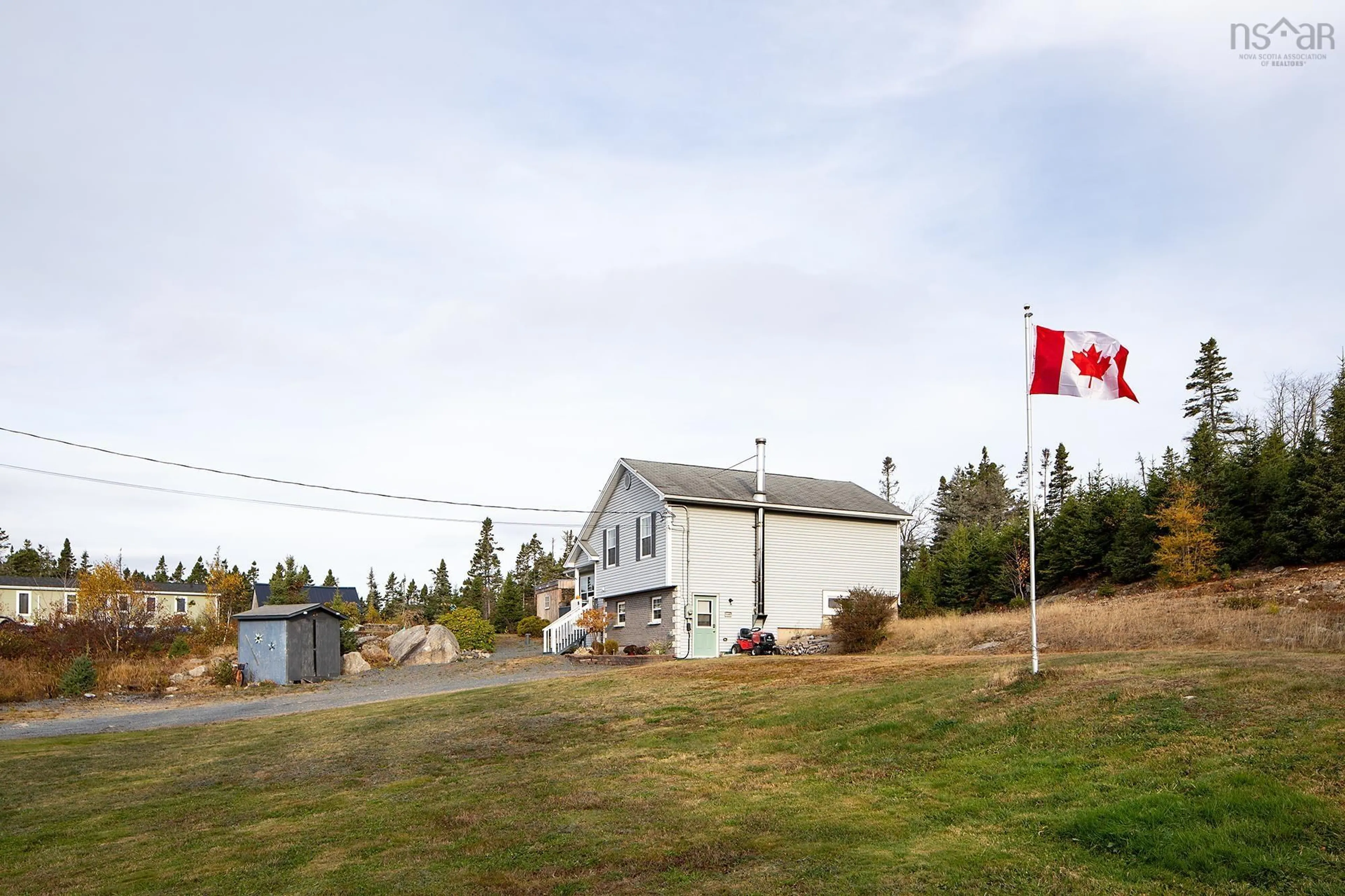 A pic from outside/outdoor area/front of a property/back of a property/a pic from drone, unknown for 126 Middle Village Rd, West Dover Nova Scotia B3Z 3T3