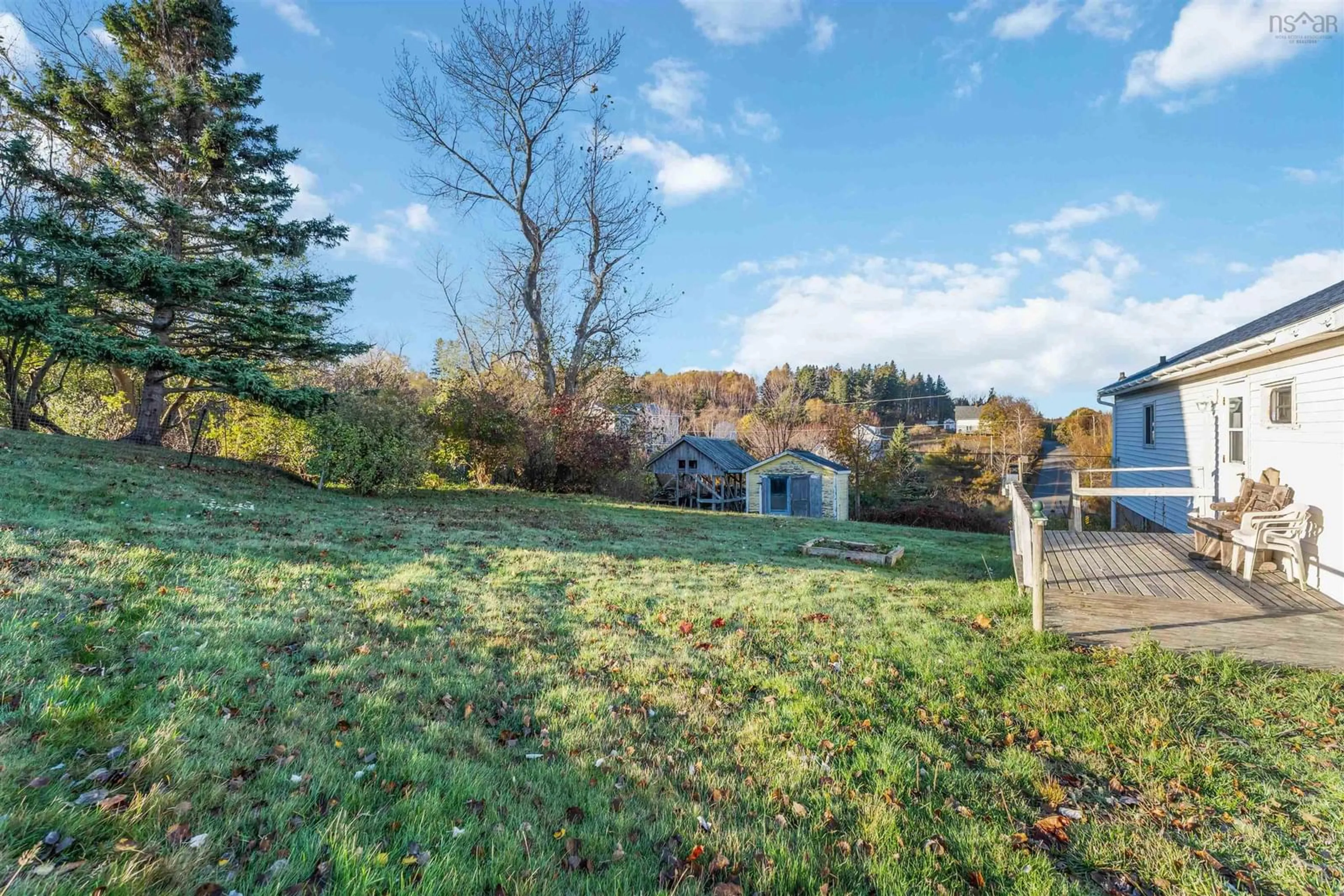 A pic from outside/outdoor area/front of a property/back of a property/a pic from drone, forest/trees view for 4 Oceanview Dr Dr, Port Lorne Nova Scotia B0S 1R0