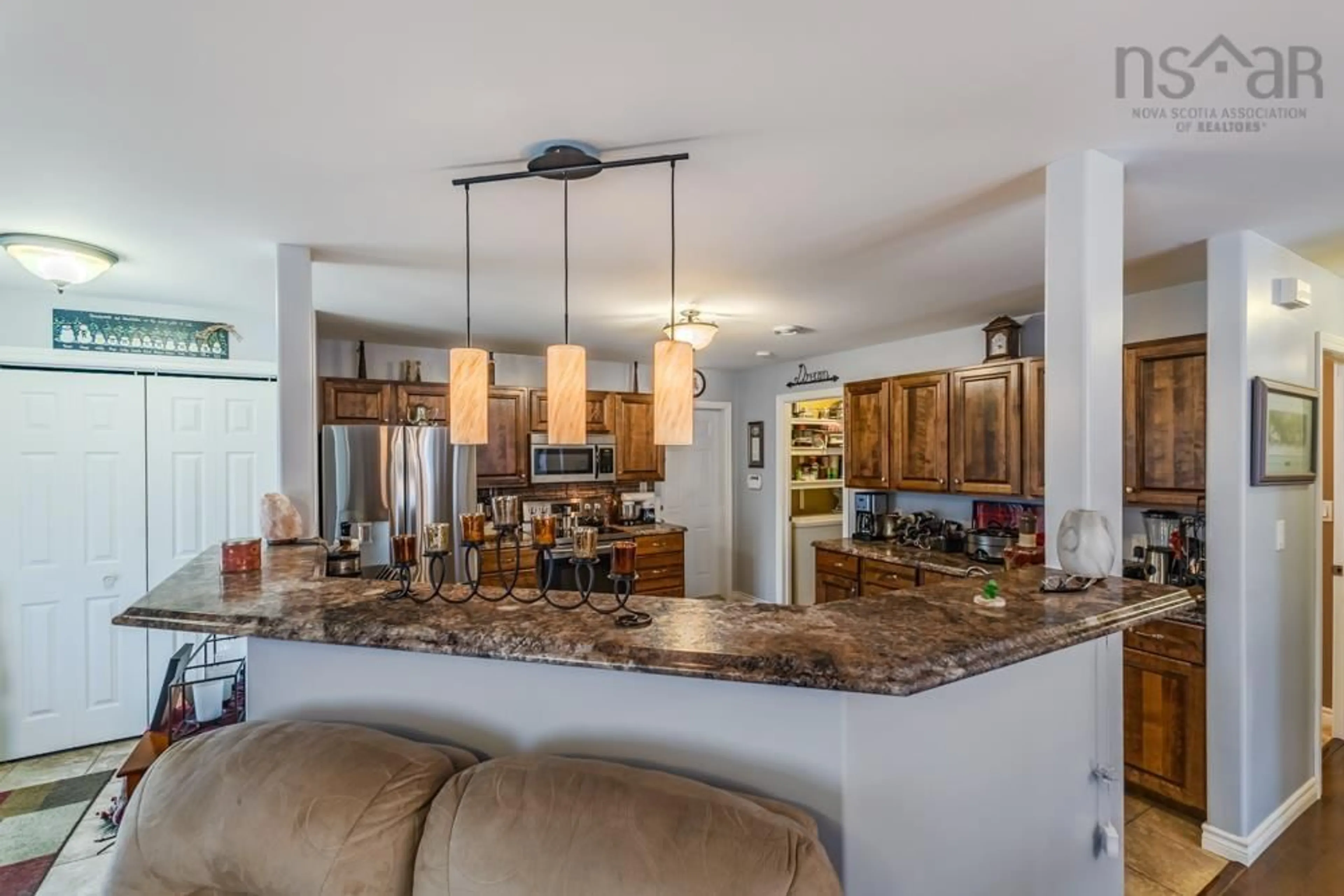 Open concept kitchen, ceramic/tile floor for 32 Palaeo Dr, Debert Nova Scotia B0M 1G0