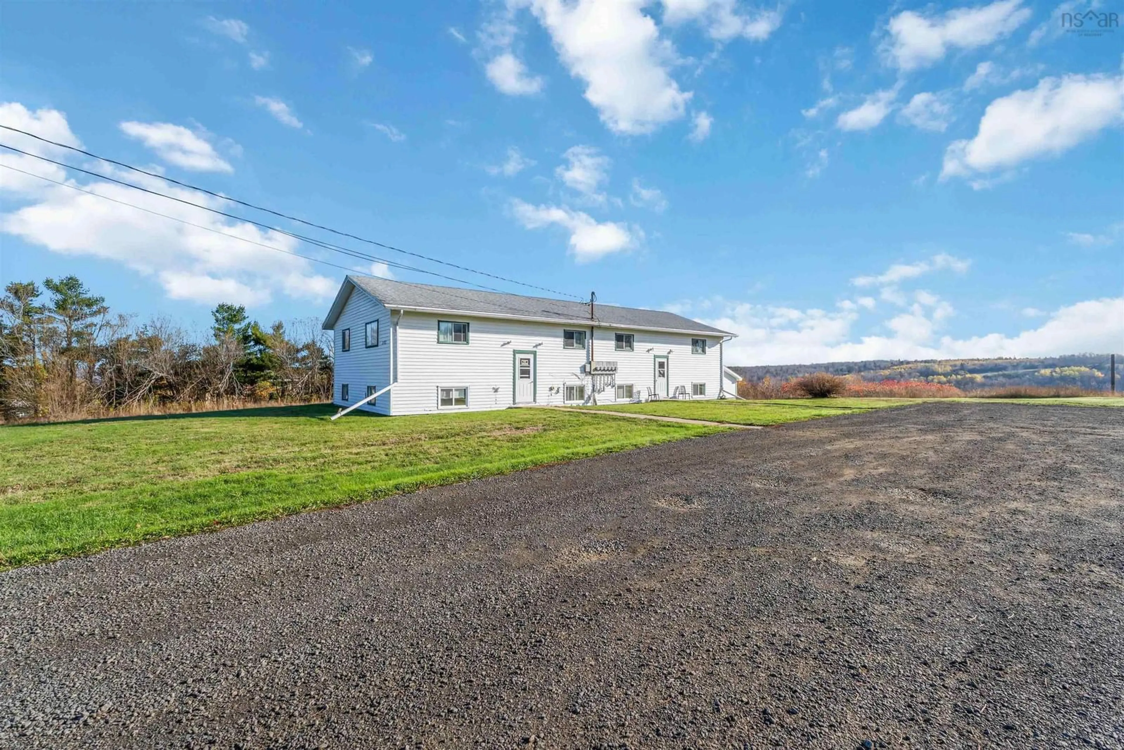 A pic from outside/outdoor area/front of a property/back of a property/a pic from drone, building for 3102 Ridge Rd, Acaciaville Nova Scotia B0V 1A0