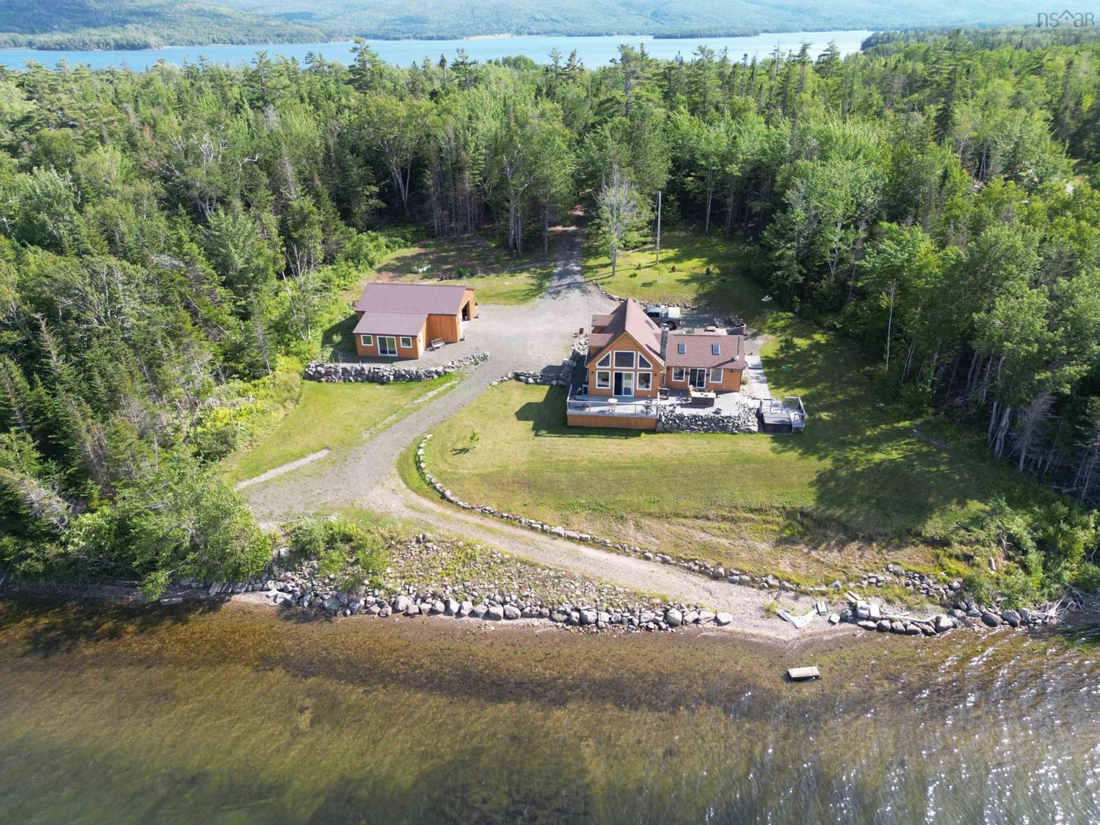 A pic from outside/outdoor area/front of a property/back of a property/a pic from drone, water/lake/river/ocean view for 761 Stoney Point Rd, Stoney Point Nova Scotia B0E 2K0