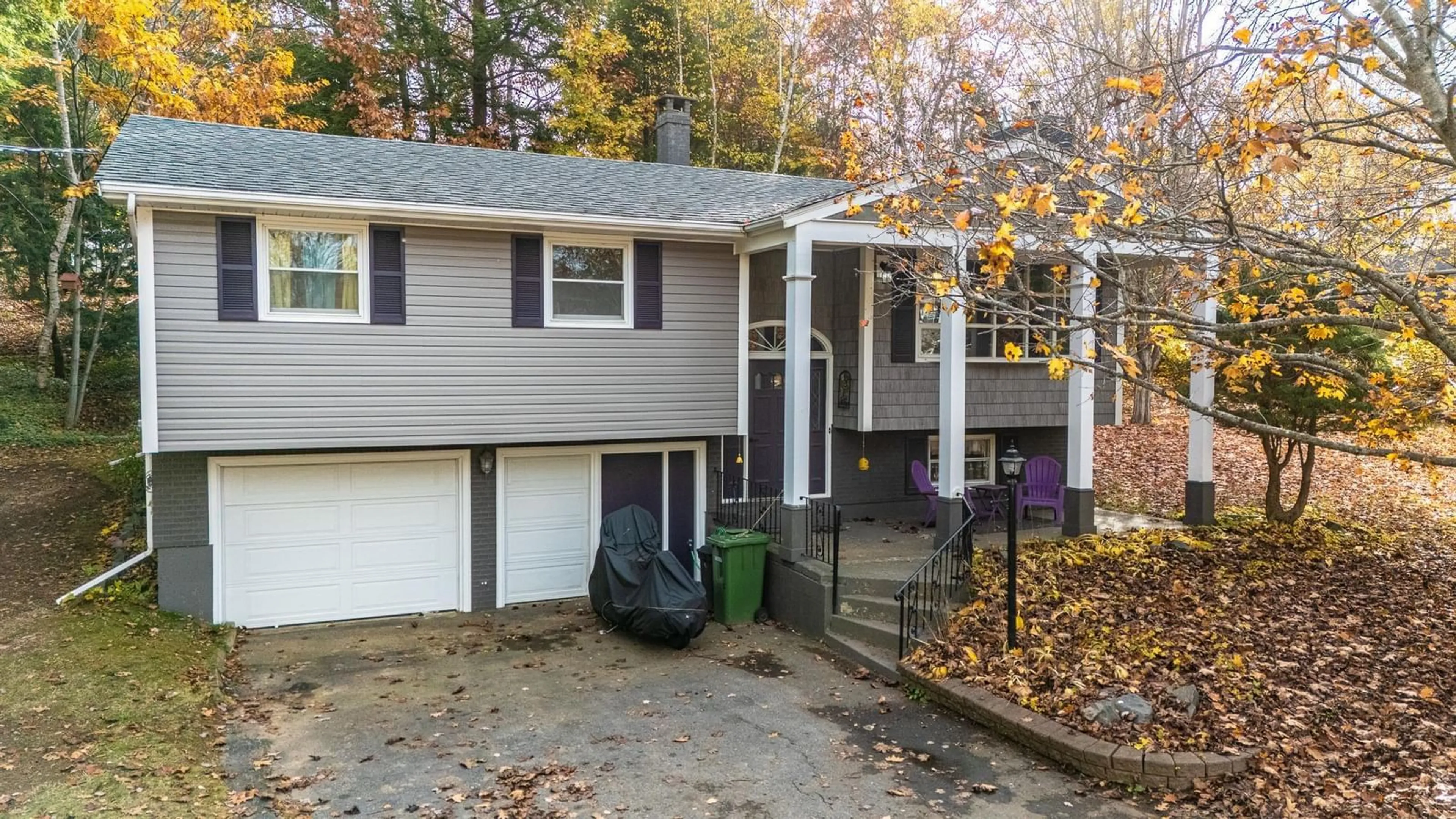 Home with vinyl exterior material, street for 4 Evergreen Ave, New Minas Nova Scotia B4N 4J5