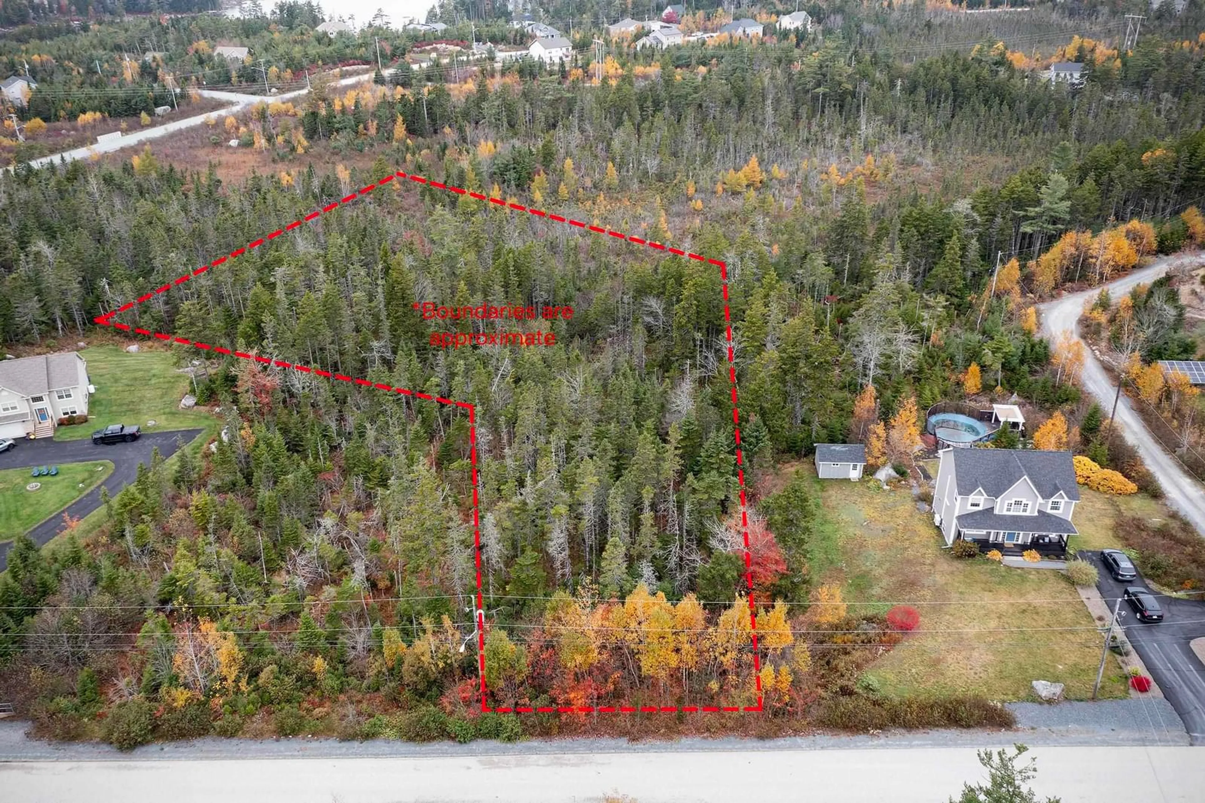 A pic from outside/outdoor area/front of a property/back of a property/a pic from drone, forest/trees view for 72 Bushmill Crt, Upper Tantallon Nova Scotia B3Z 0H1