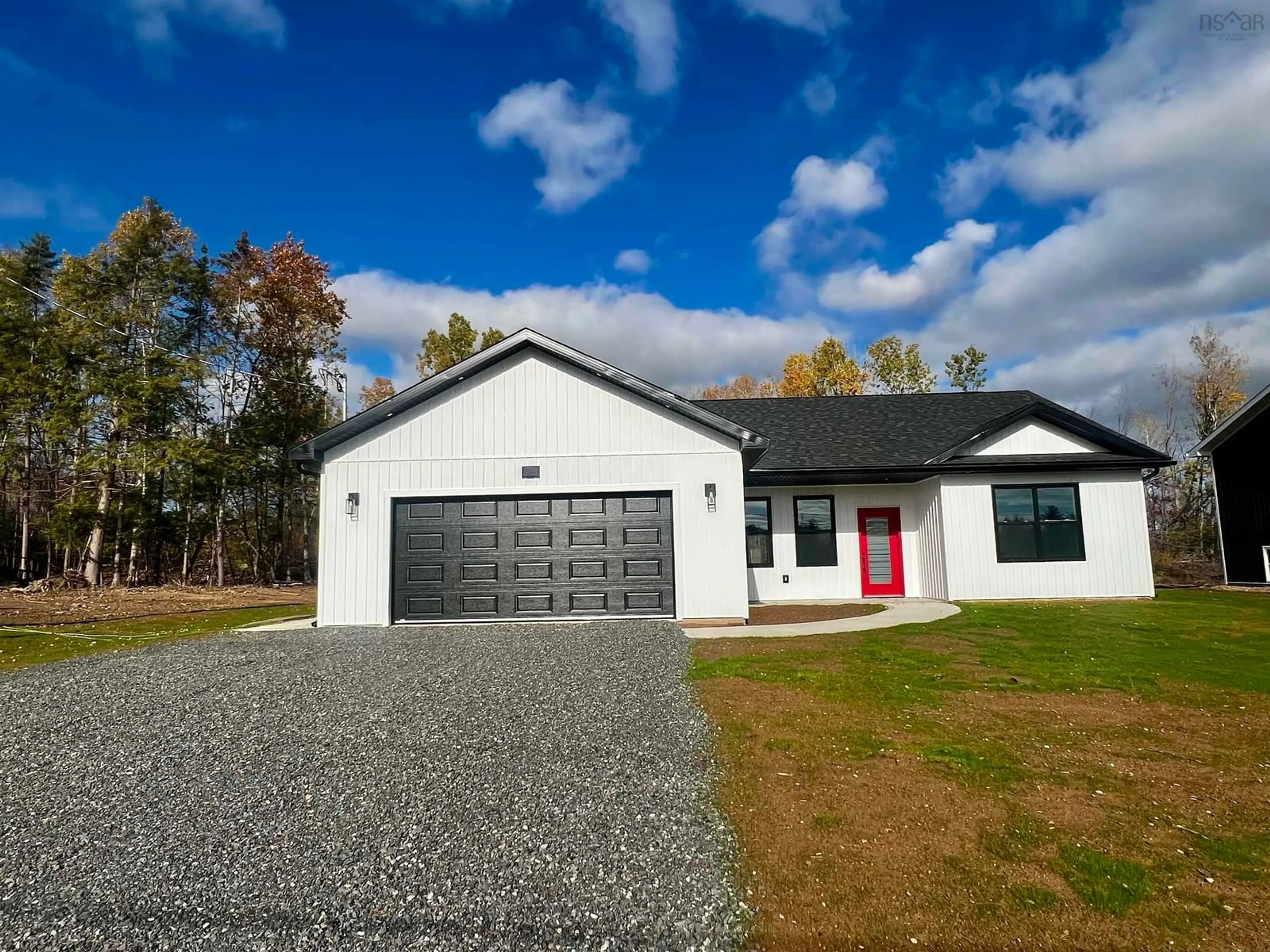 Home with vinyl exterior material, street for 34 Centennial Dr, Abercrombie Nova Scotia B2H 5C4